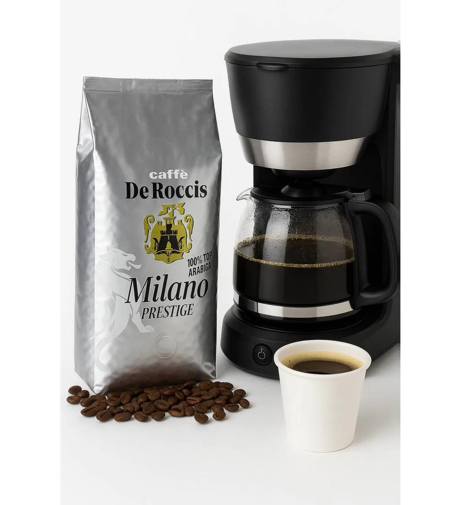 De Roccis Milano Prestige coffee grain 100% arabica 1 kg - Buy Online on GoSupps.com