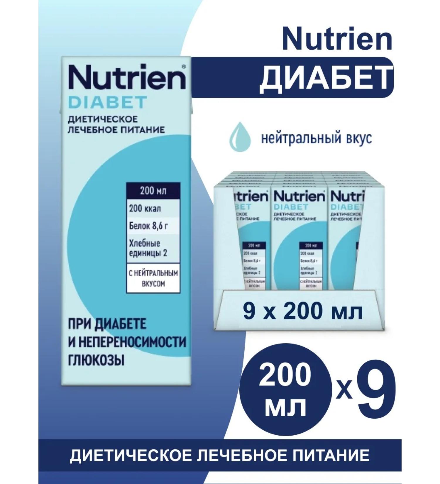 Nutrien diabetes Ready mixture of 200 ml 9 pcs - Buy Online on GoSupps.com