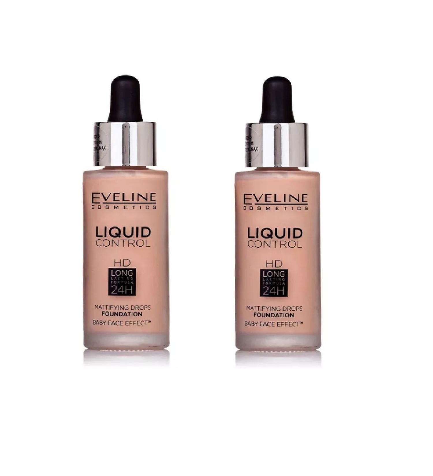 EVELINE Tonal base Liquid Control 020 32 ml 2 pcs