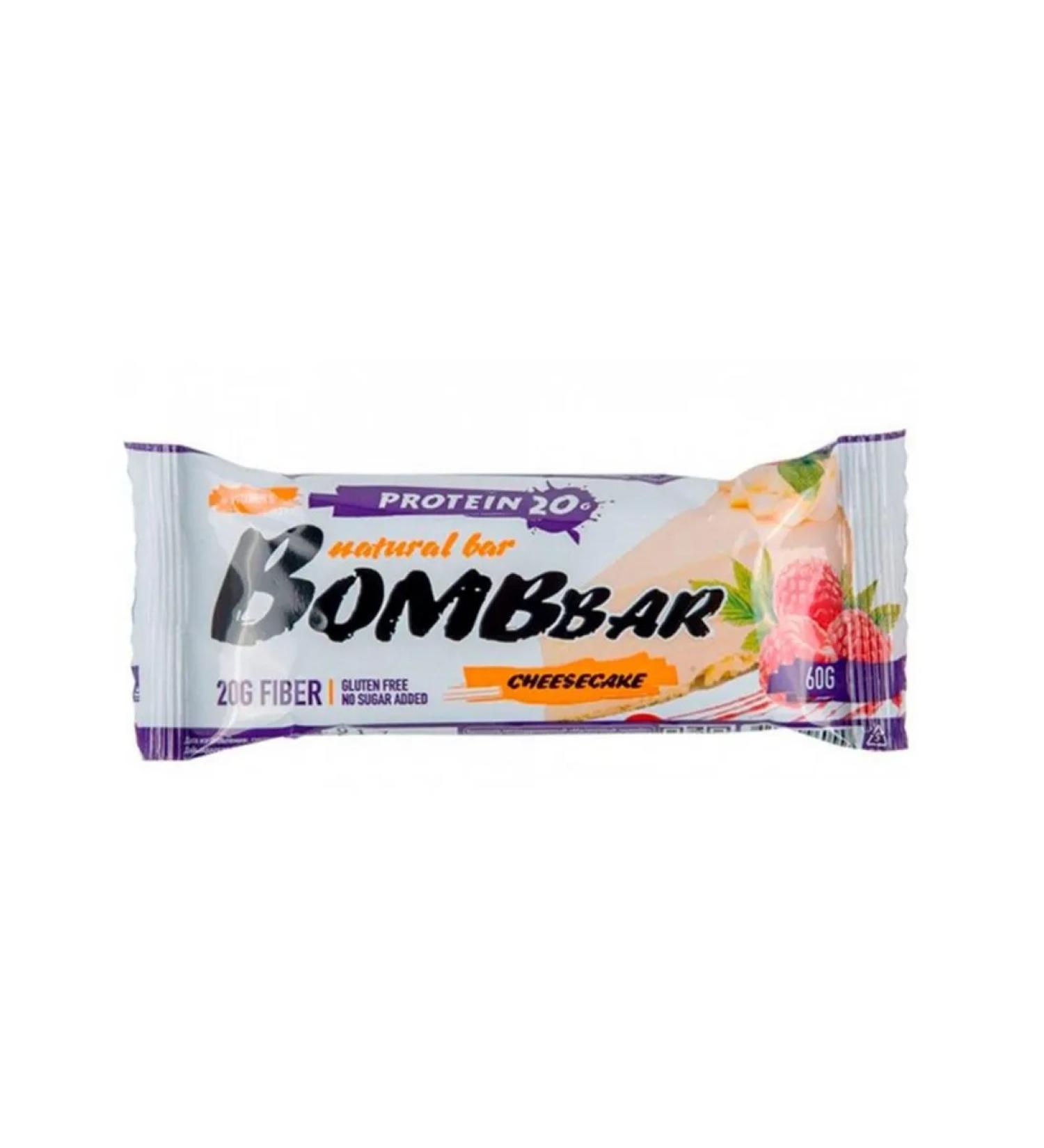 BombBar Bank protein raspberry cheesecake 60 g - Buy Online on GoSupps.com