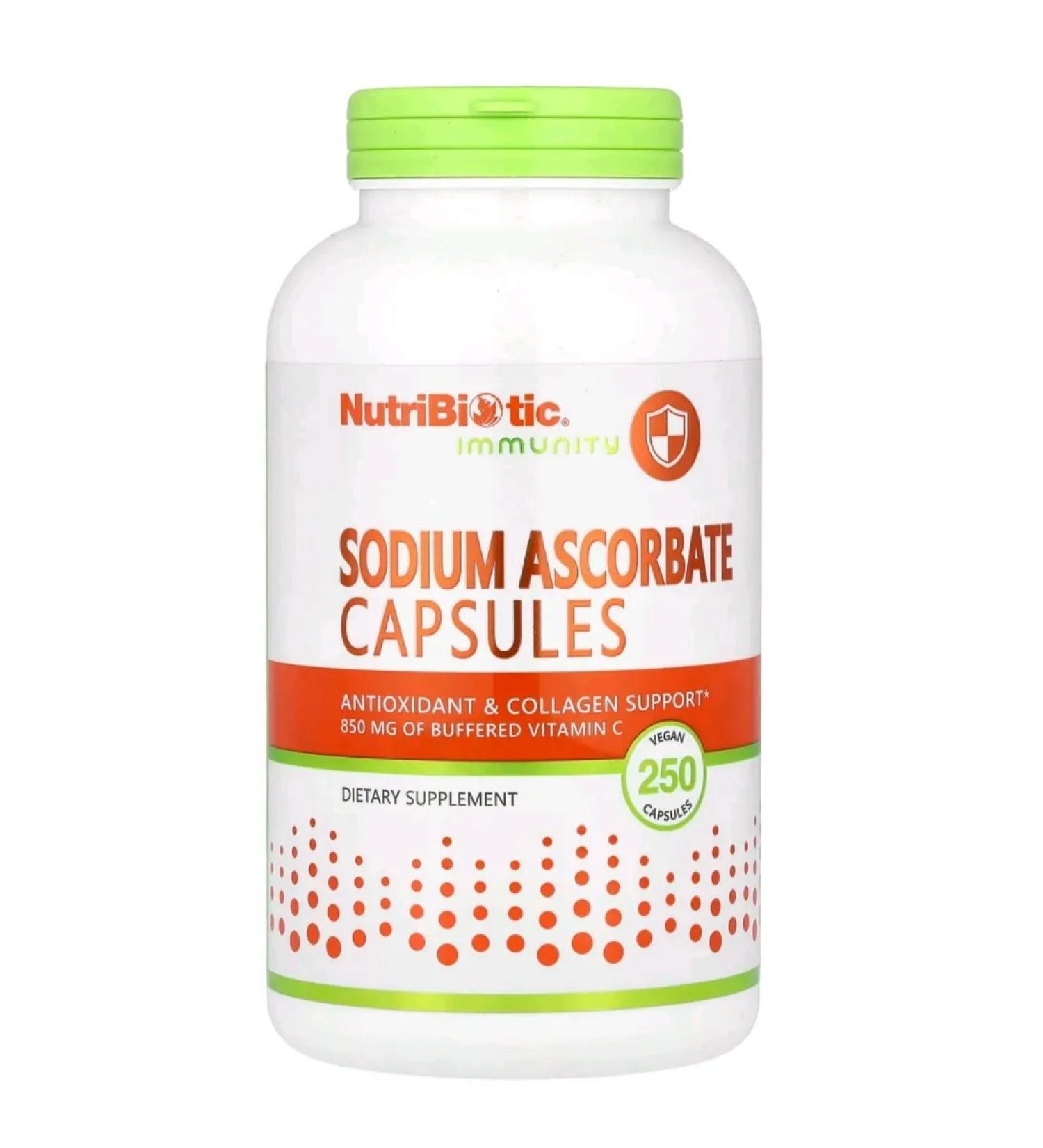 NutriBiotic Sodium ascorbate sodium ascorbate 250 capsules