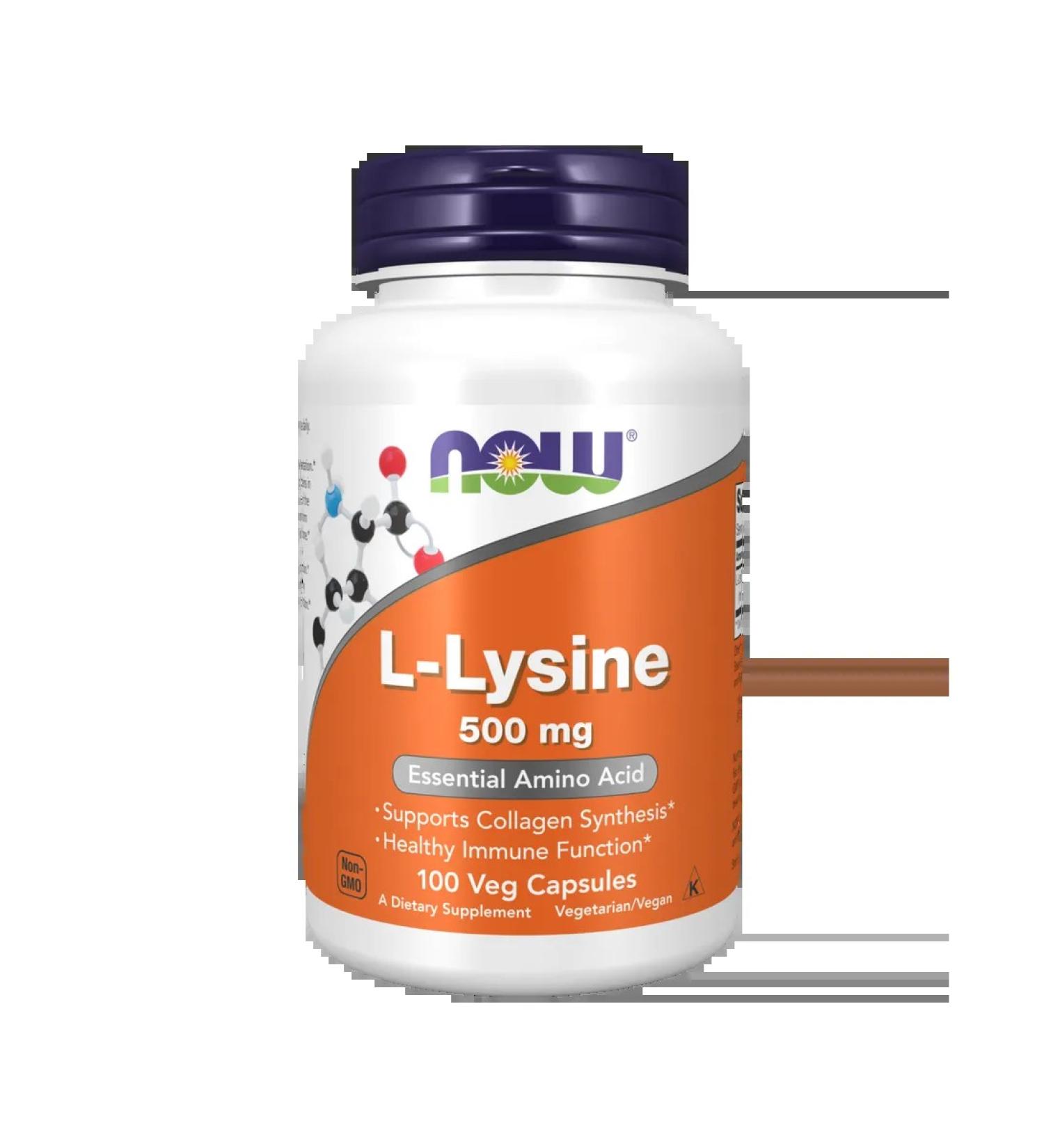 Now L-Lysine Line 500 mg weighing 840 mg 100 pcs