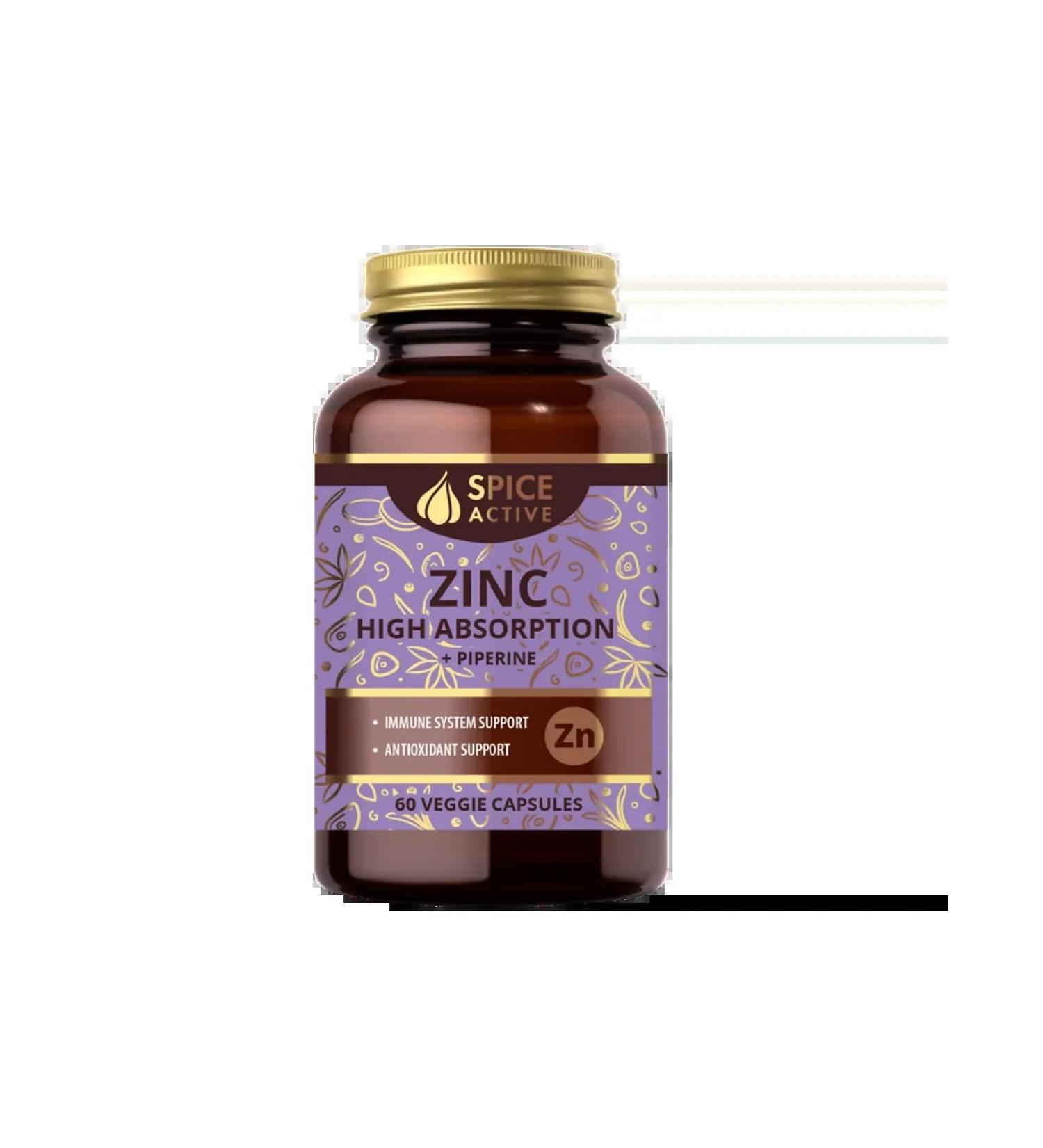 Spice Active Spice Active zinc bio -access to Piperin Capsu ... - Buy Online on GoSupps.com