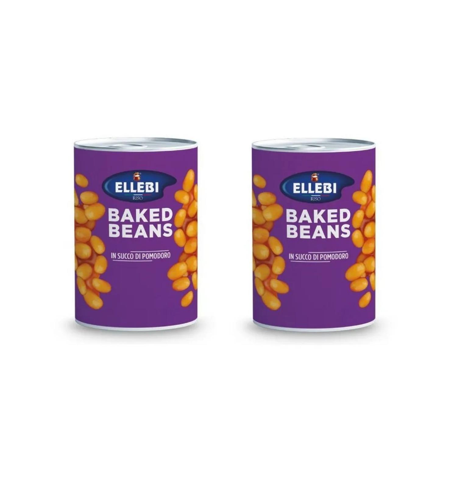 Baked white beans in tomato sauce 2 pieces 400 g each - Buy Online on GoSupps.com