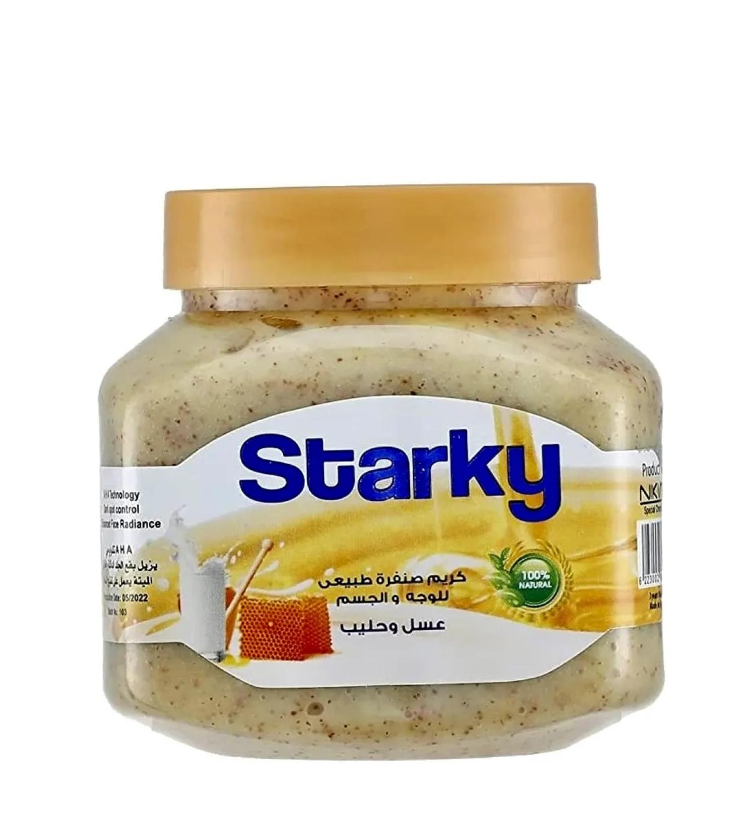 Cream - Facial and Body Scrub Starky Natural Honey & Milk - 3 ...