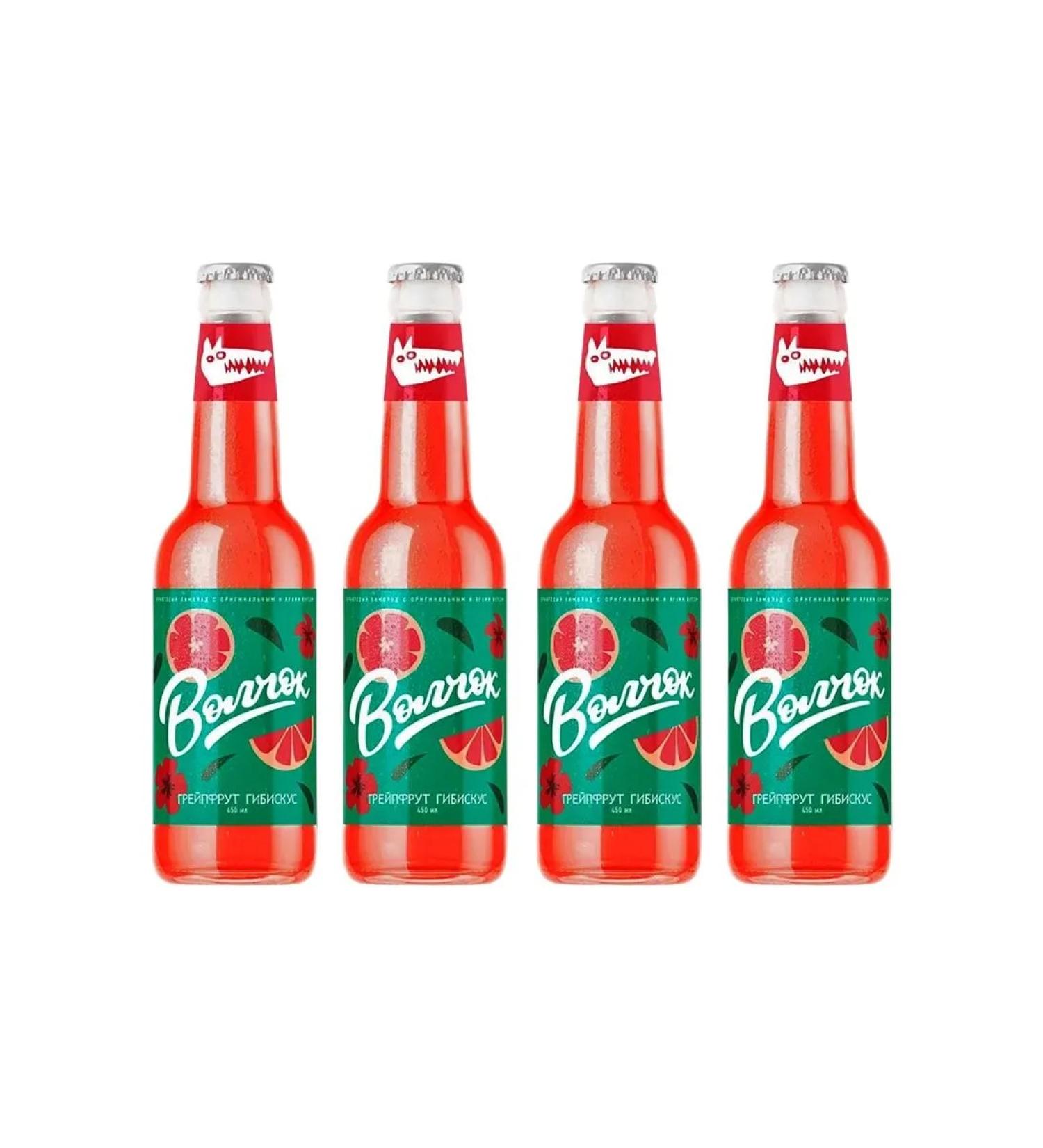 SODA Great drink Grapefrut-b and gibiscus 4 pcs x 450 ml - Buy Online on GoSupps.com