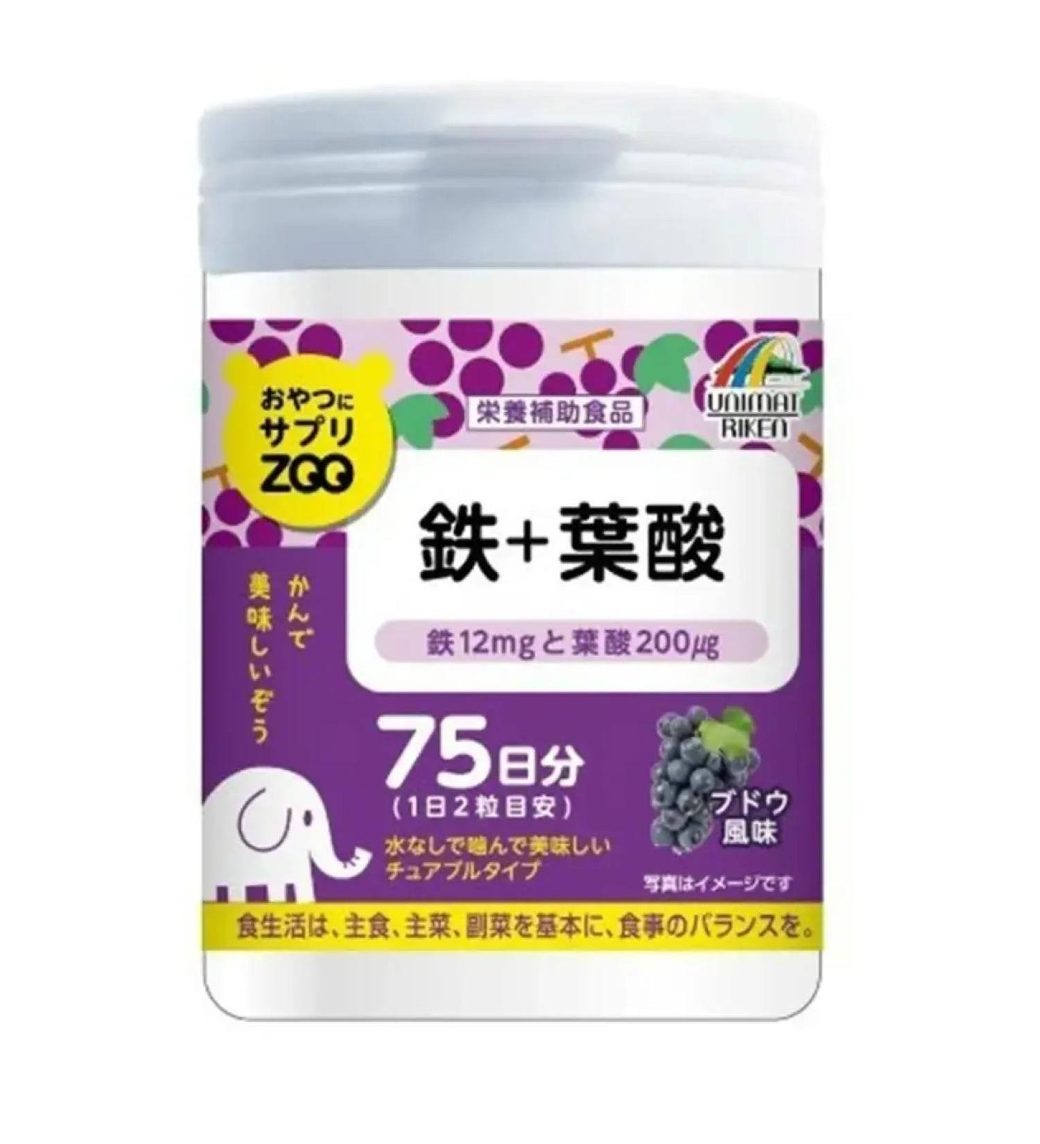 UNIMAT RIKEN Zoo iron and folic acid 150 tablets