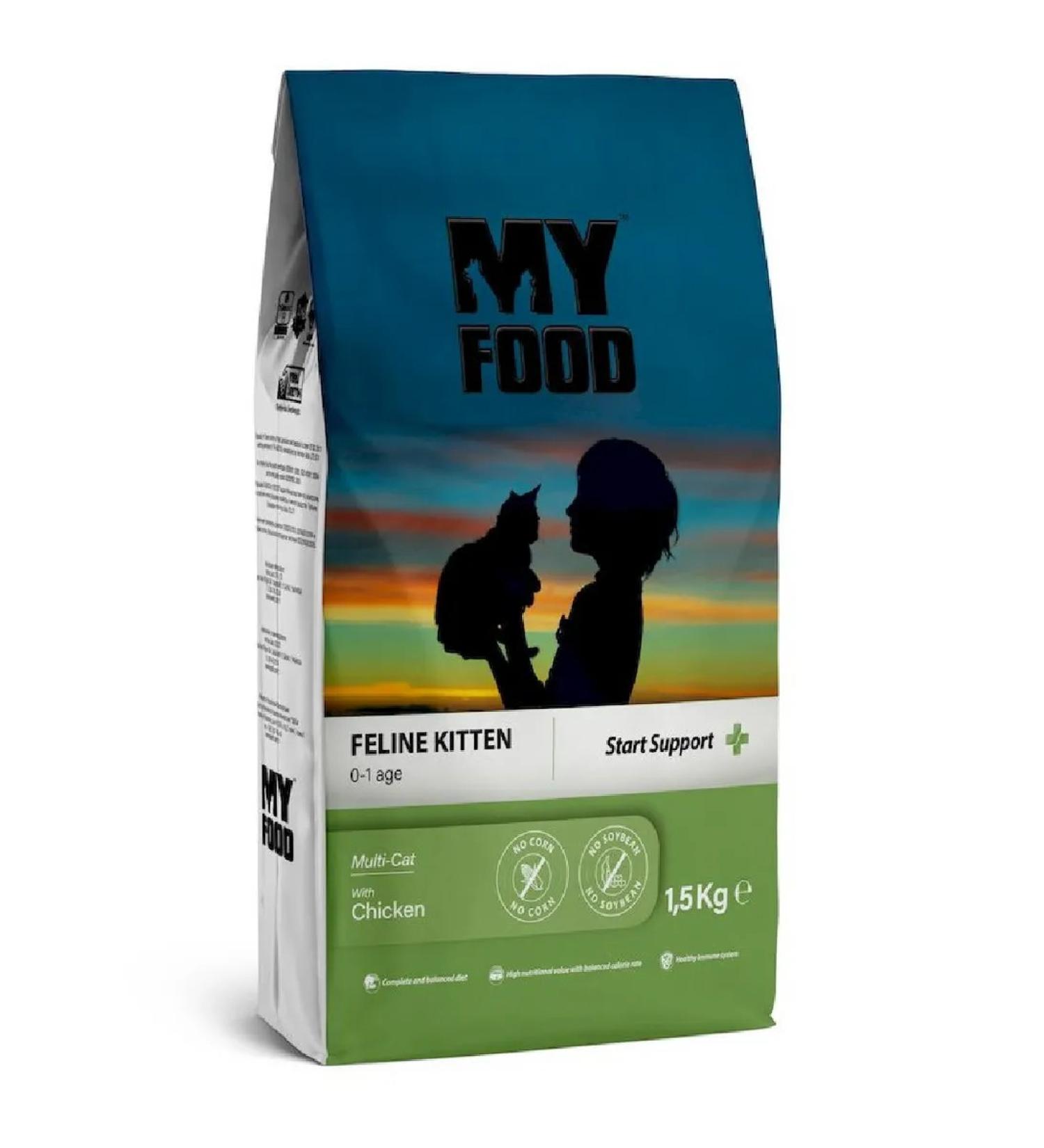 MYFOODIE Dry food for kittens with chicken 1.5 kg