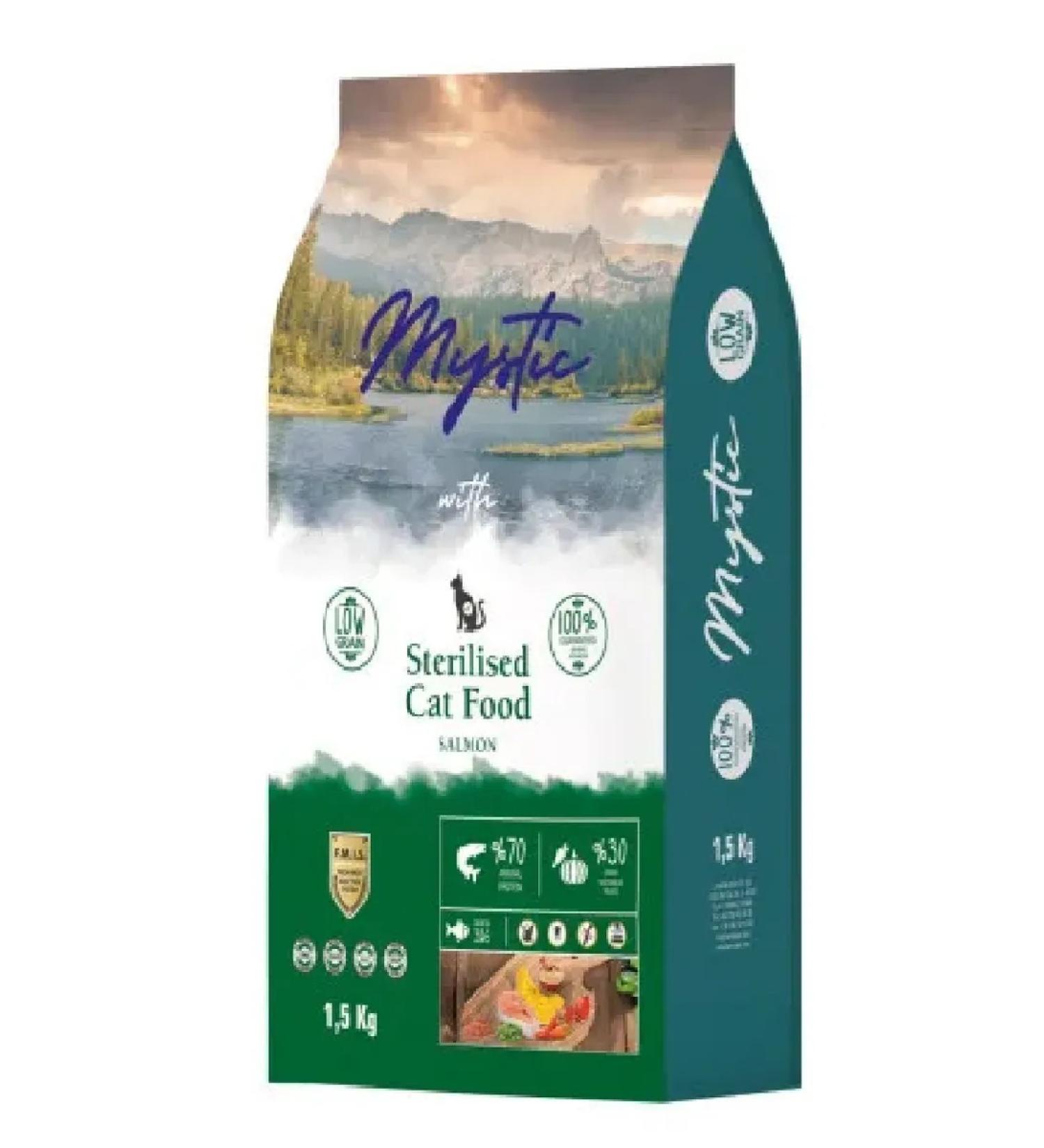 Mystic Dry food for sterilized cats with salmon 1.5 kg