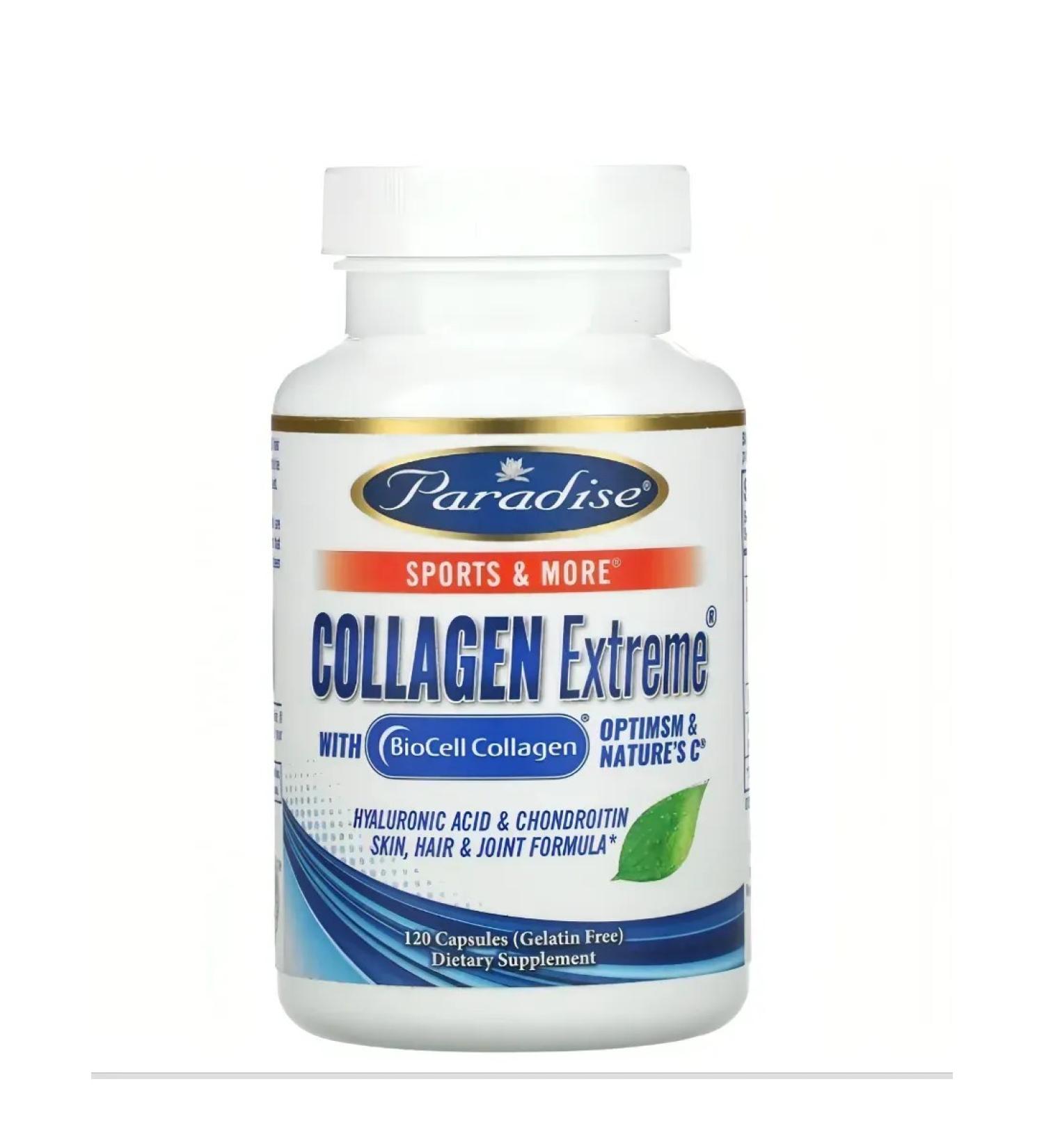 Paradise Herbs Collagen Extreme collagen with vitamin C 120 capsules - Buy Online on GoSupps.com