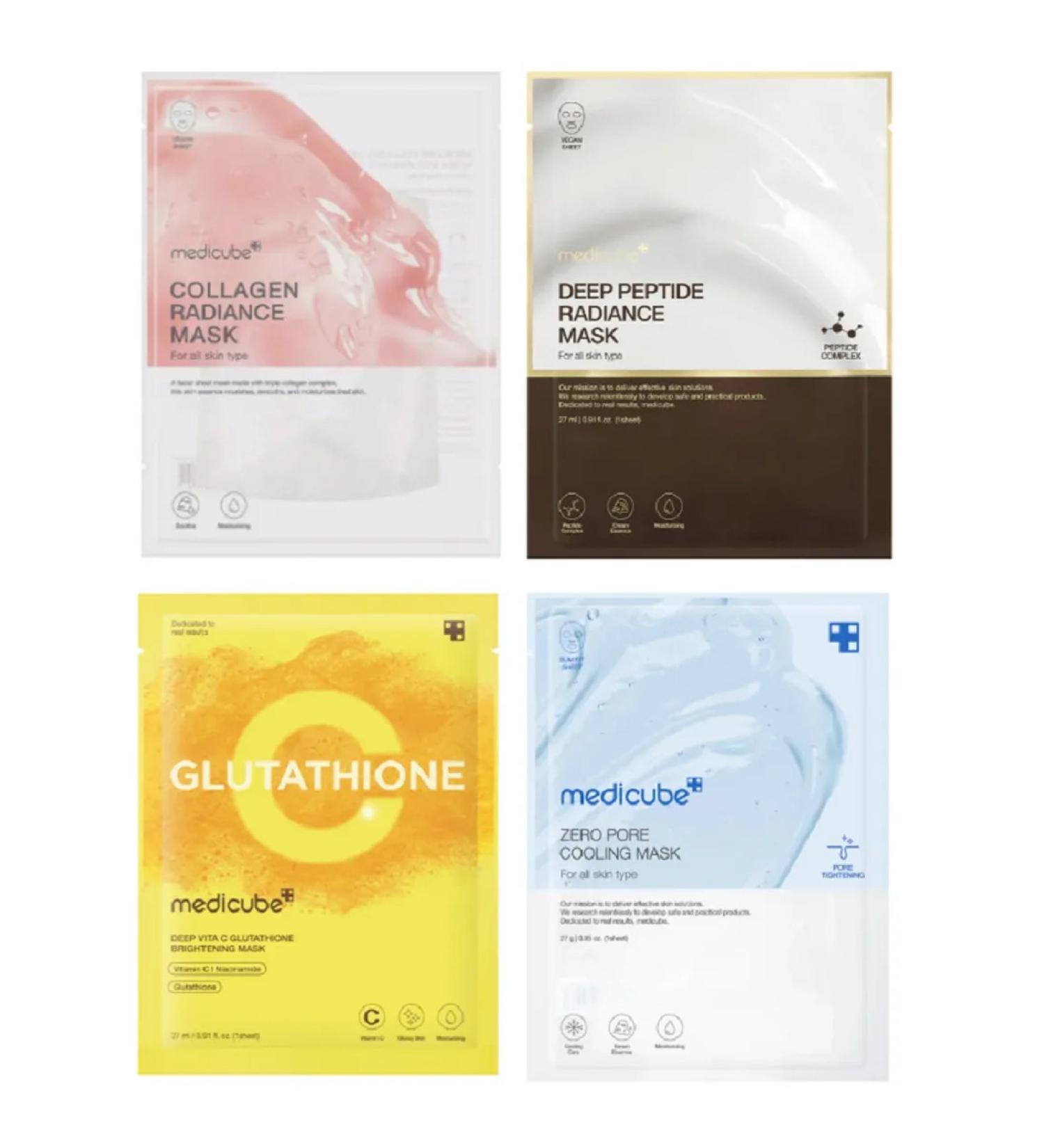 Medicube A set of Korean fabric masks 4 pcs - Buy Online on GoSupps.com