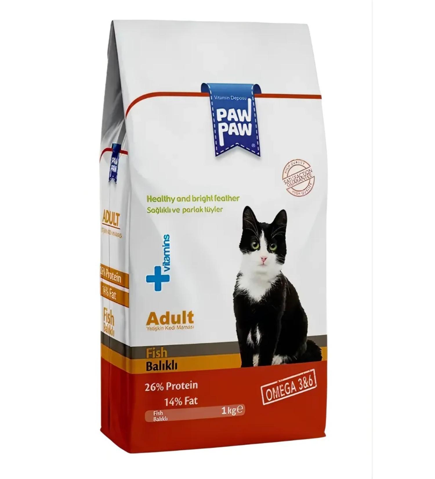 PawPaw Dry food for cats with fish 1 kg