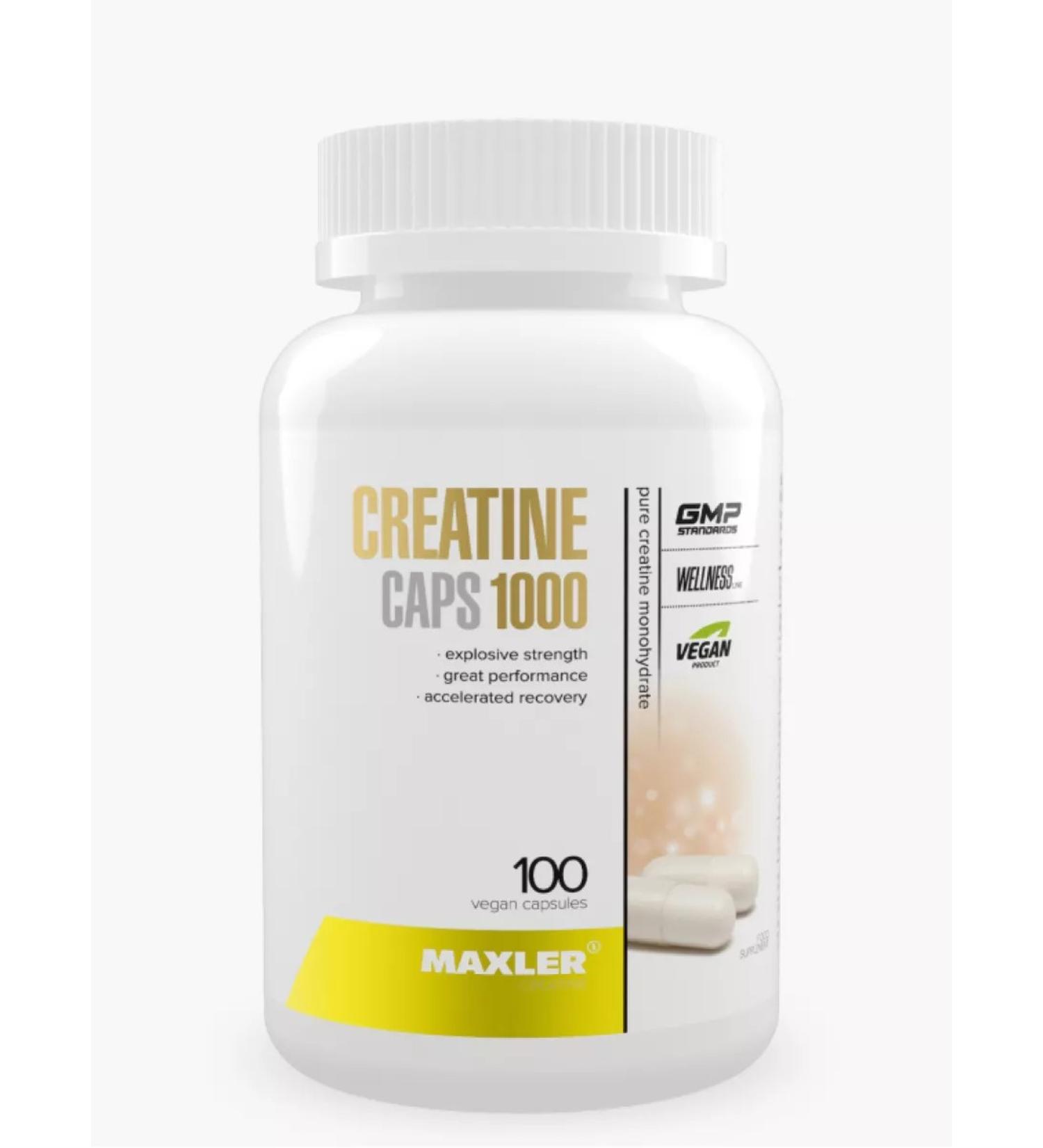 maxler Creatine Caps 1000 creatine monohydrate capsule 100pcs - Buy Online on GoSupps.com