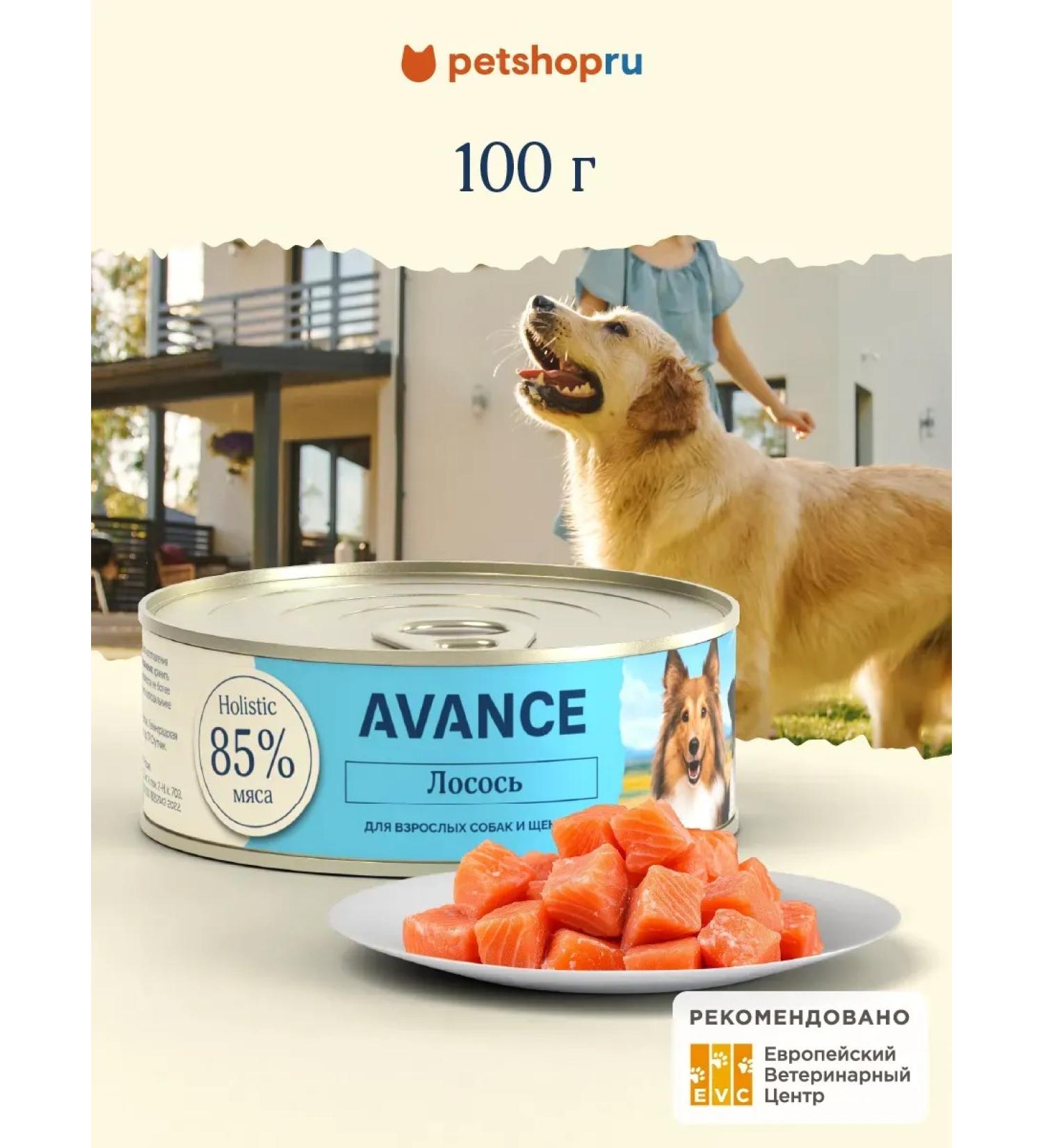 Advance Holistic Canned food for dogs and puppies with salmon Salmon 100 g - Buy Online on GoSupps.com