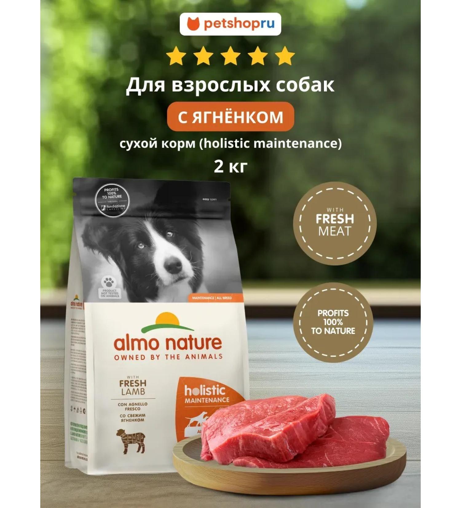 Almo Nature Dry food for adult dogs with lamb all inreed 2 kg - Buy Online on GoSupps.com