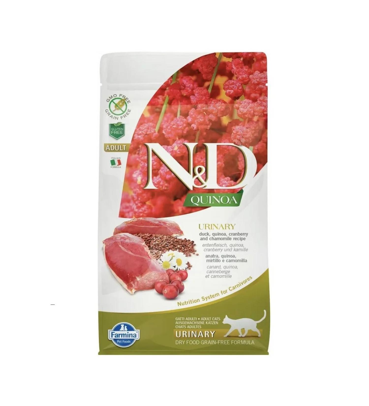 Farmina ND Quinoa for cats with duck prevention of ICD 1.5kg - Buy Online on GoSupps.com