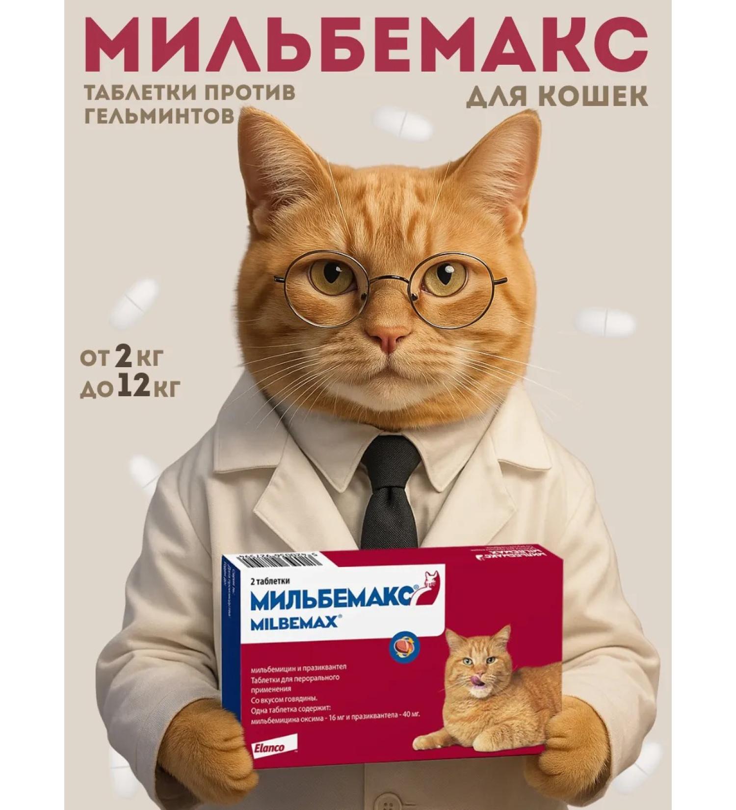 Elanco Milbemax beef-flavored deworming tablets for large cats 2 tablets - Buy Online on GoSupps.com