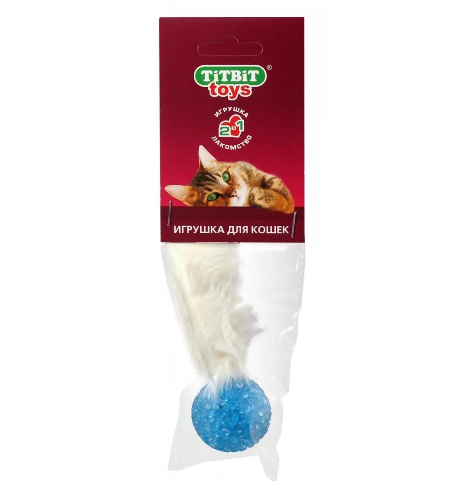 TiTBiT Kota toy for cats rabbit tail with a ball 12 g