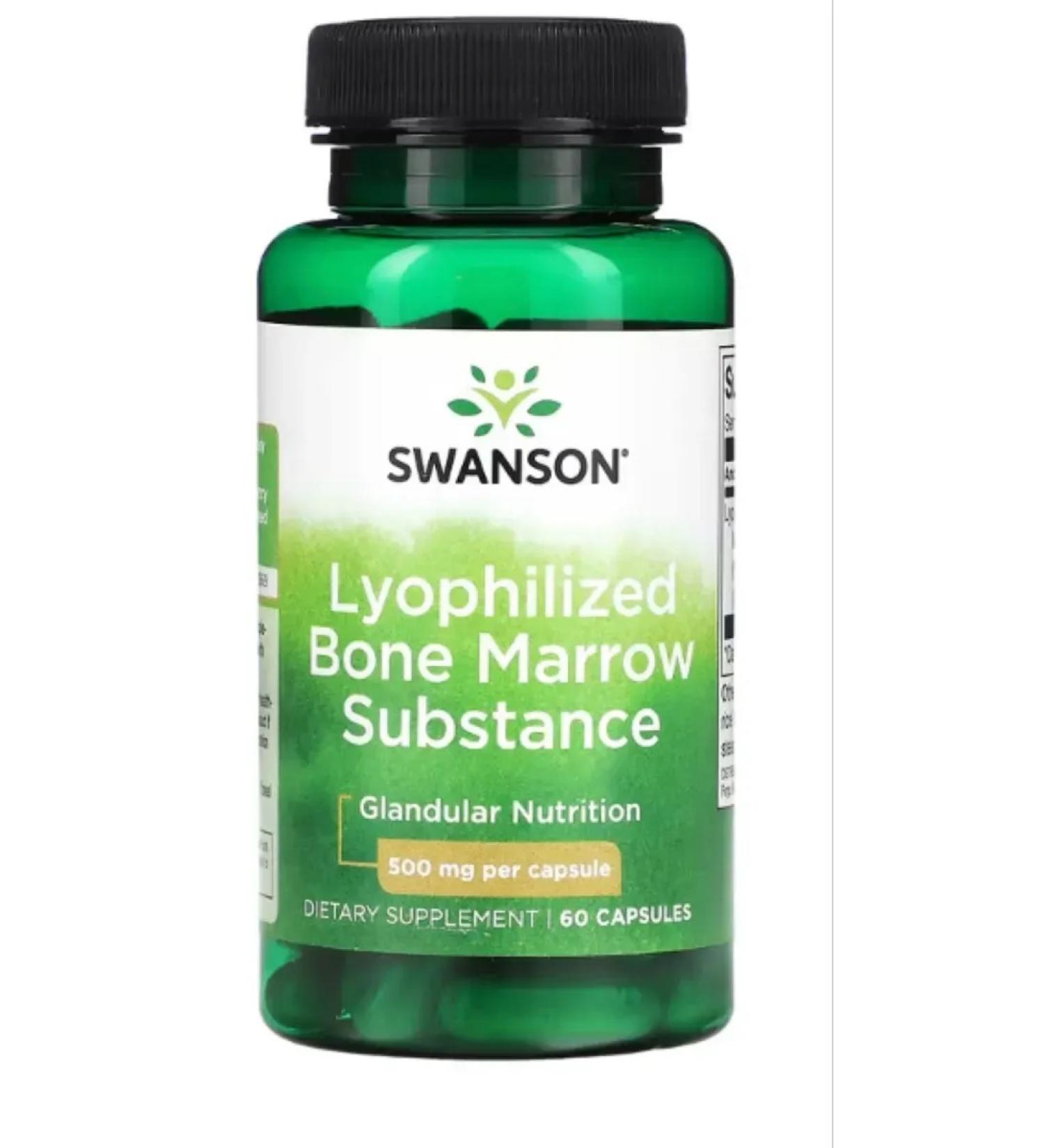 Swanson Lyophilized Bone Marrow Supplement 500 mg 60 Capsules - Buy Online on GoSupps.com