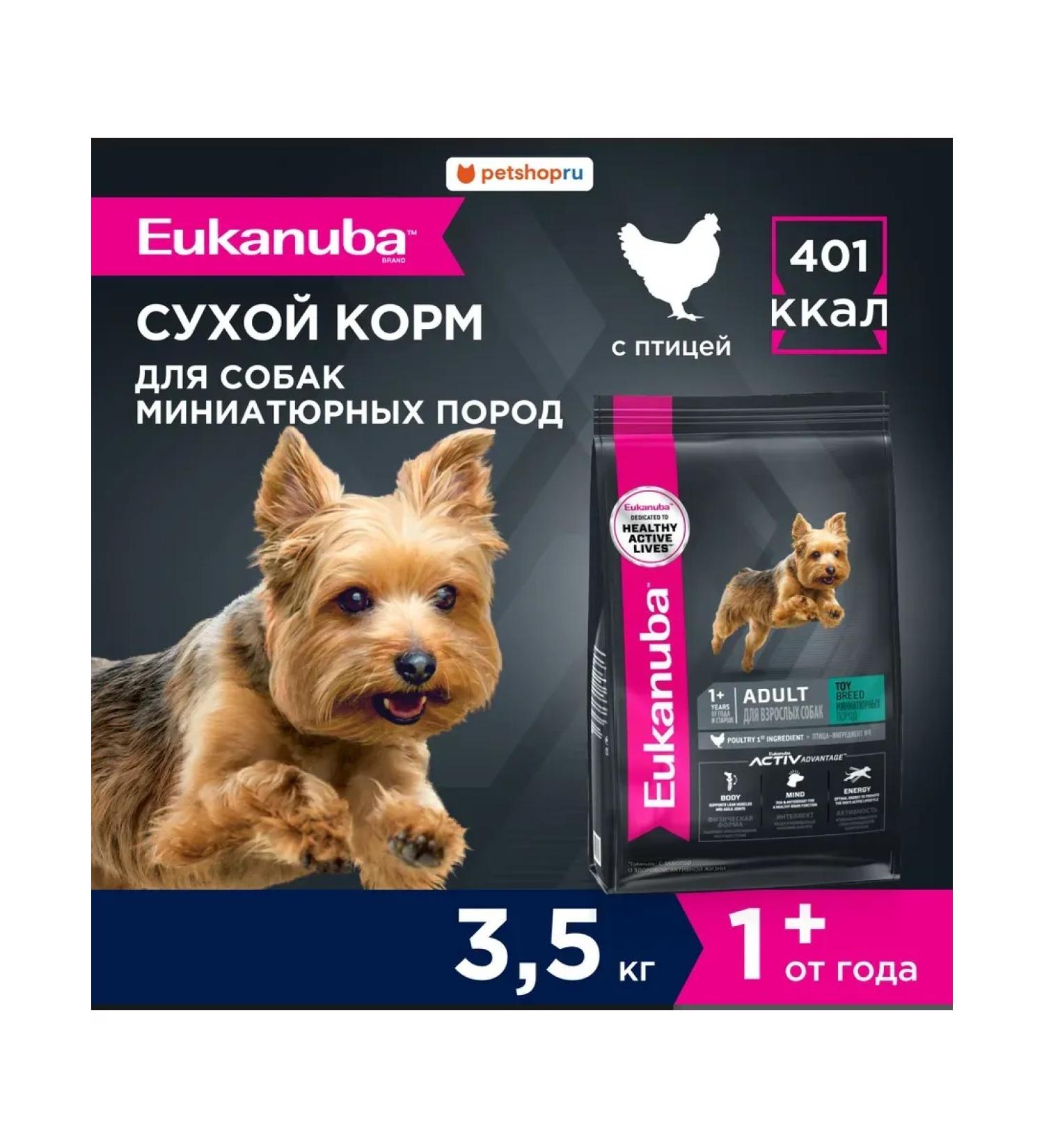 Eukanuba Dry food for miniature dogs 3.5 kg - Buy Online on GoSupps.com