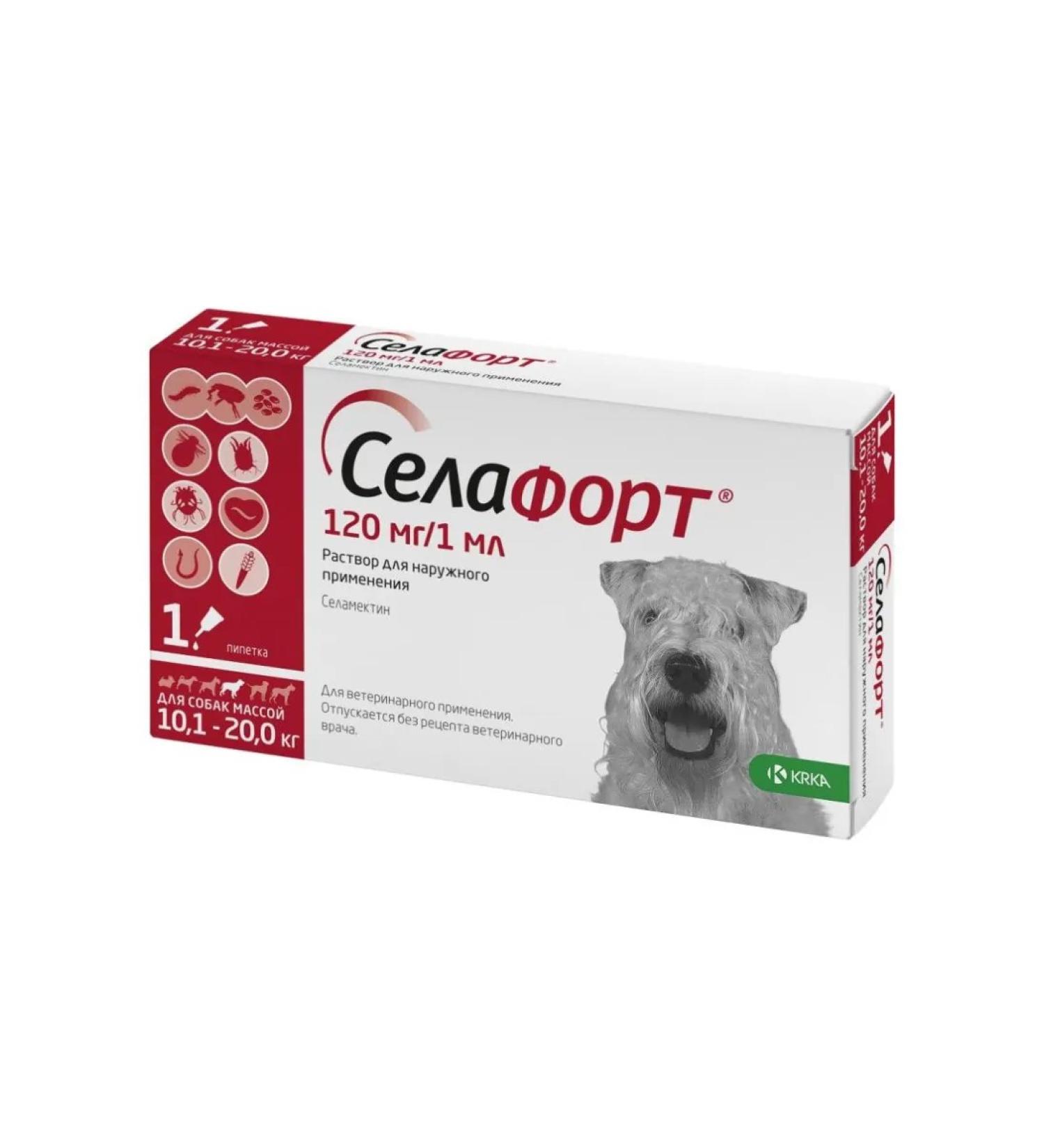 KRKA Sealess 12% 1 ml (120 mg) for dogs 10.1-20 kg 1 pcs