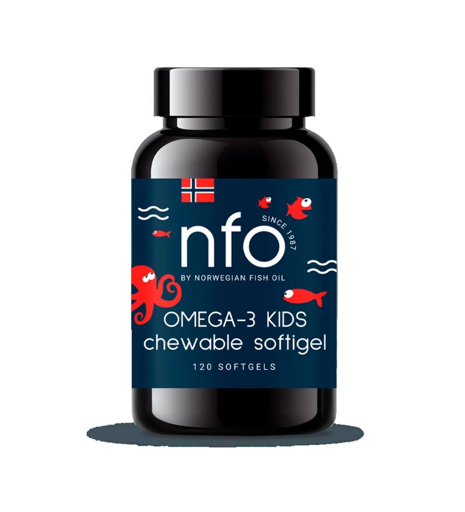 Nfo omega-3 with vitamin D capsules chewing 120pcs
