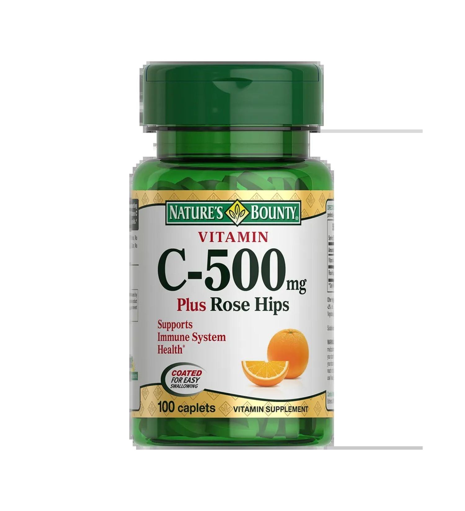 Natures Bounty Vitamin C 500 mg and rose hips 100sh tablets