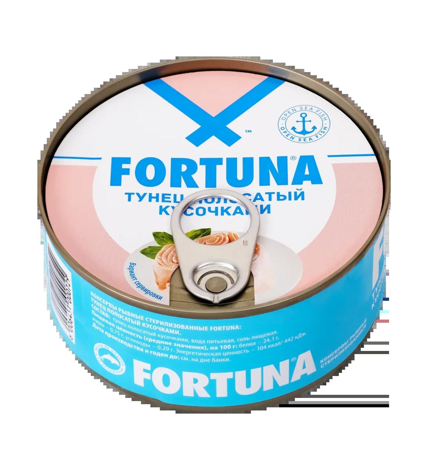 Fortuna tuna pieces in its own juice 185g