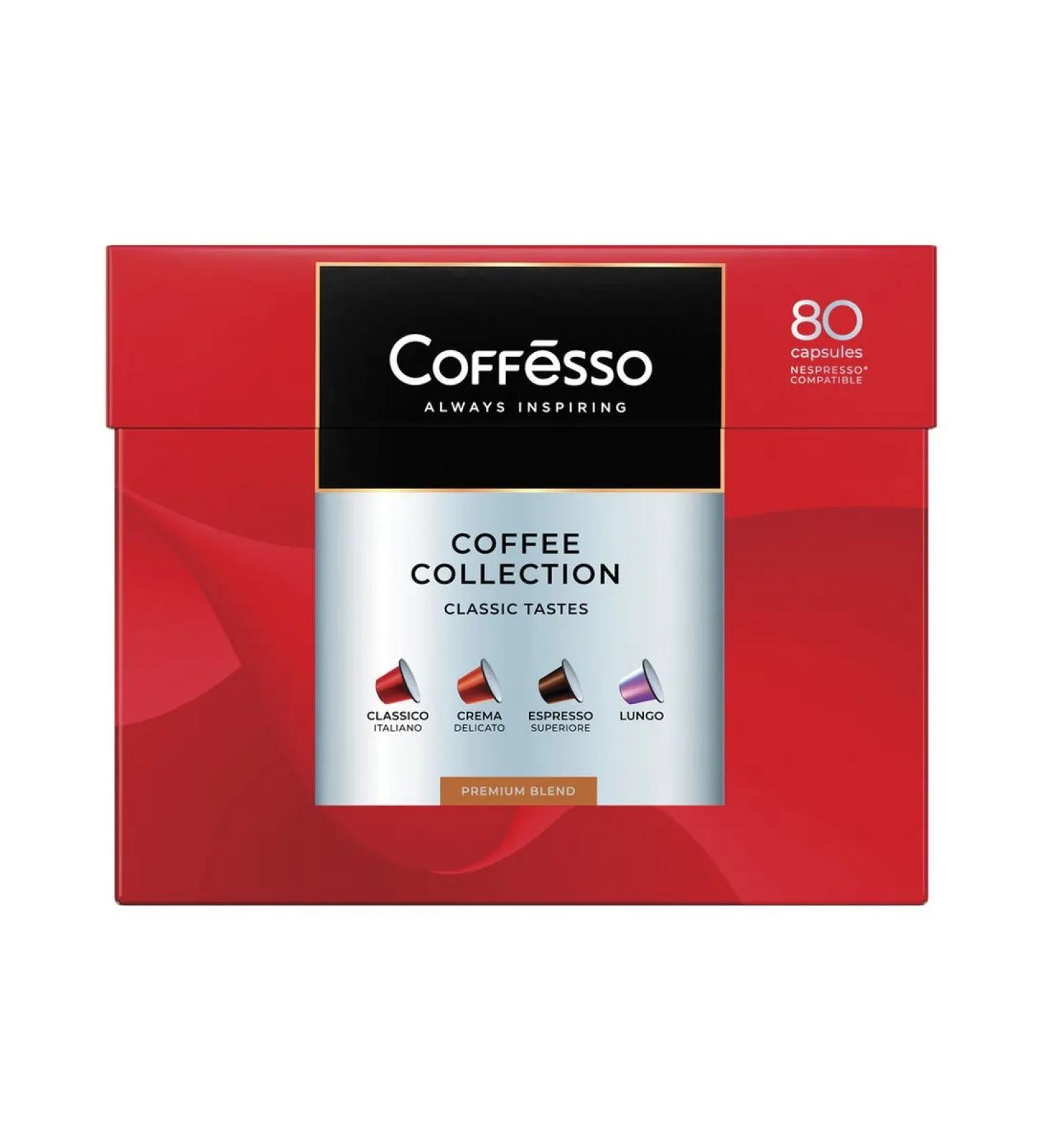 COFFESSO Coffee in capsules of 80 portions of assorted 4 tastes for Nespresso 101 - Buy Online on GoSupps.com