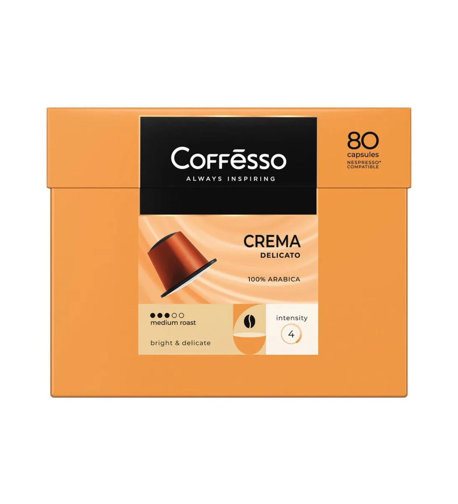 COFFESSO Coffee in capsules of 80 servings for Nespresso Crema Cato Arabica 1 - Buy Online on GoSupps.com