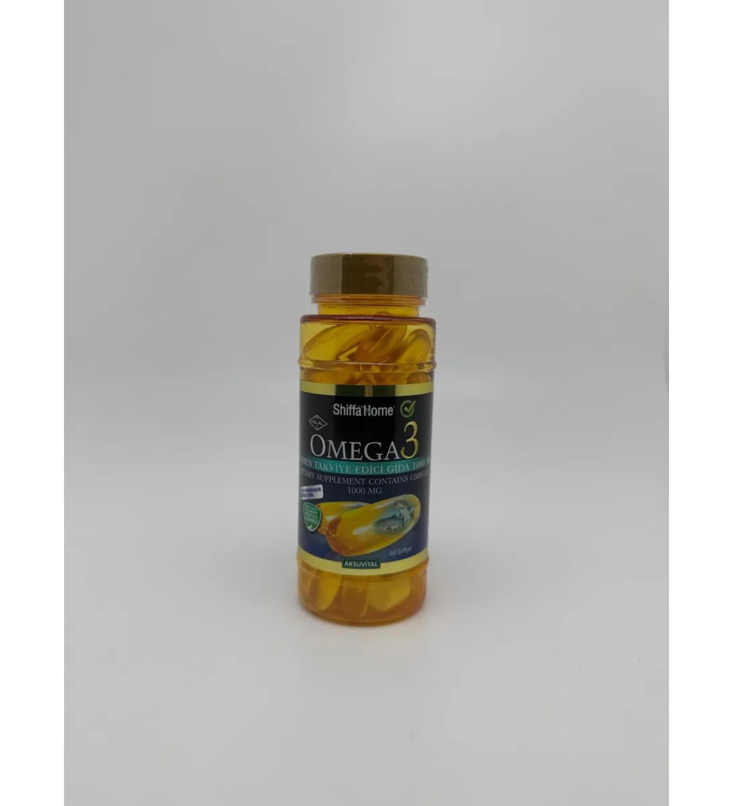Shiffa Home Omega 3 (highly purified fish oil) 1000mg 60 capsules - Buy Online on GoSupps.com