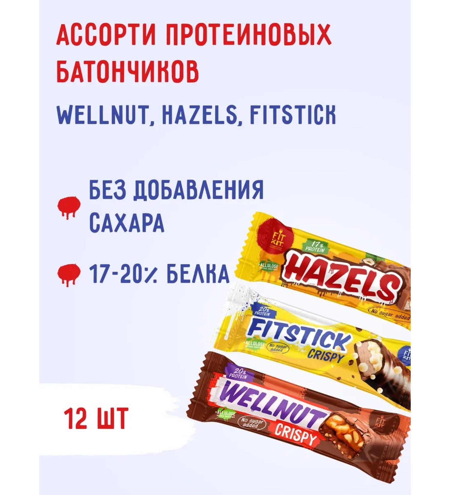 FIT KIT Protein bars Assorted 12pcs x 45g - Buy Online on GoSupps.com