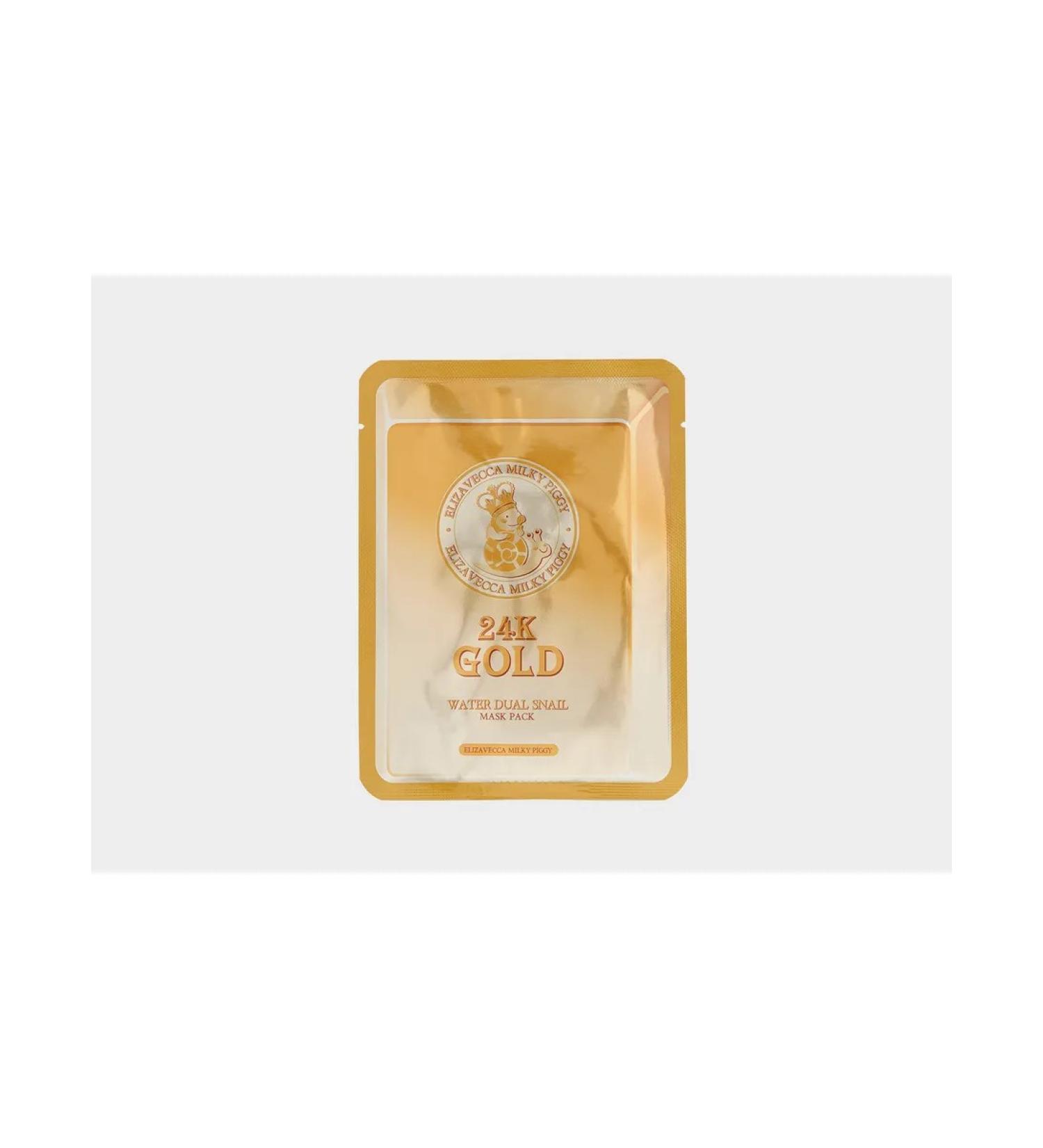 Elizavecca Fabric face mask 24k Gold Water Dual Snail Mask Pack - Buy Online on GoSupps.com