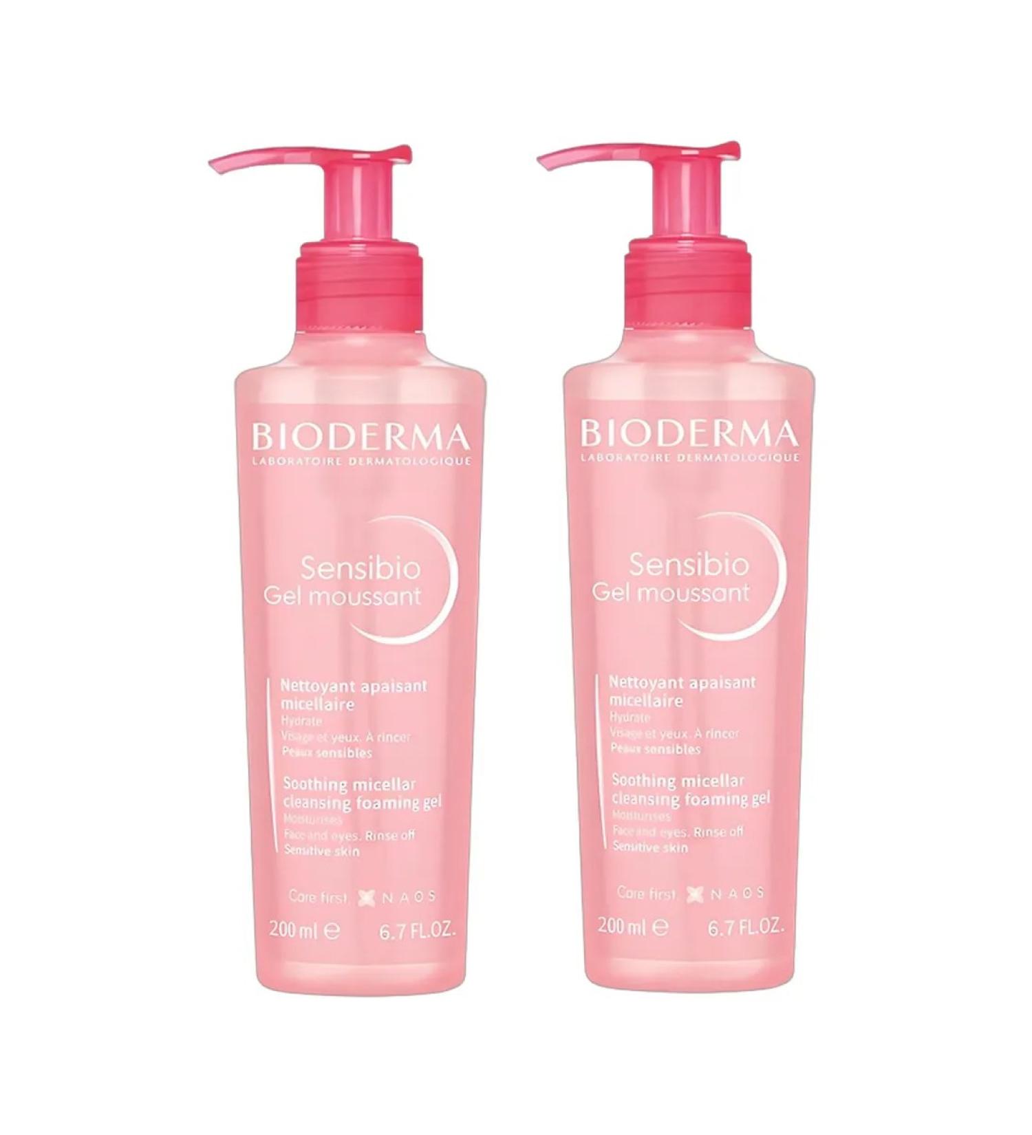 Bioderma Sensibio cleansing gel to wash the face 200 ml*2 - Buy Online on GoSupps.com