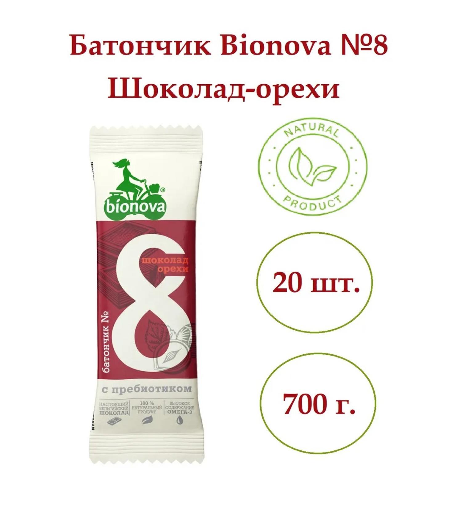 Bionova Batonchik chocolate-rores without sugar 20 pcs - Buy Online on GoSupps.com