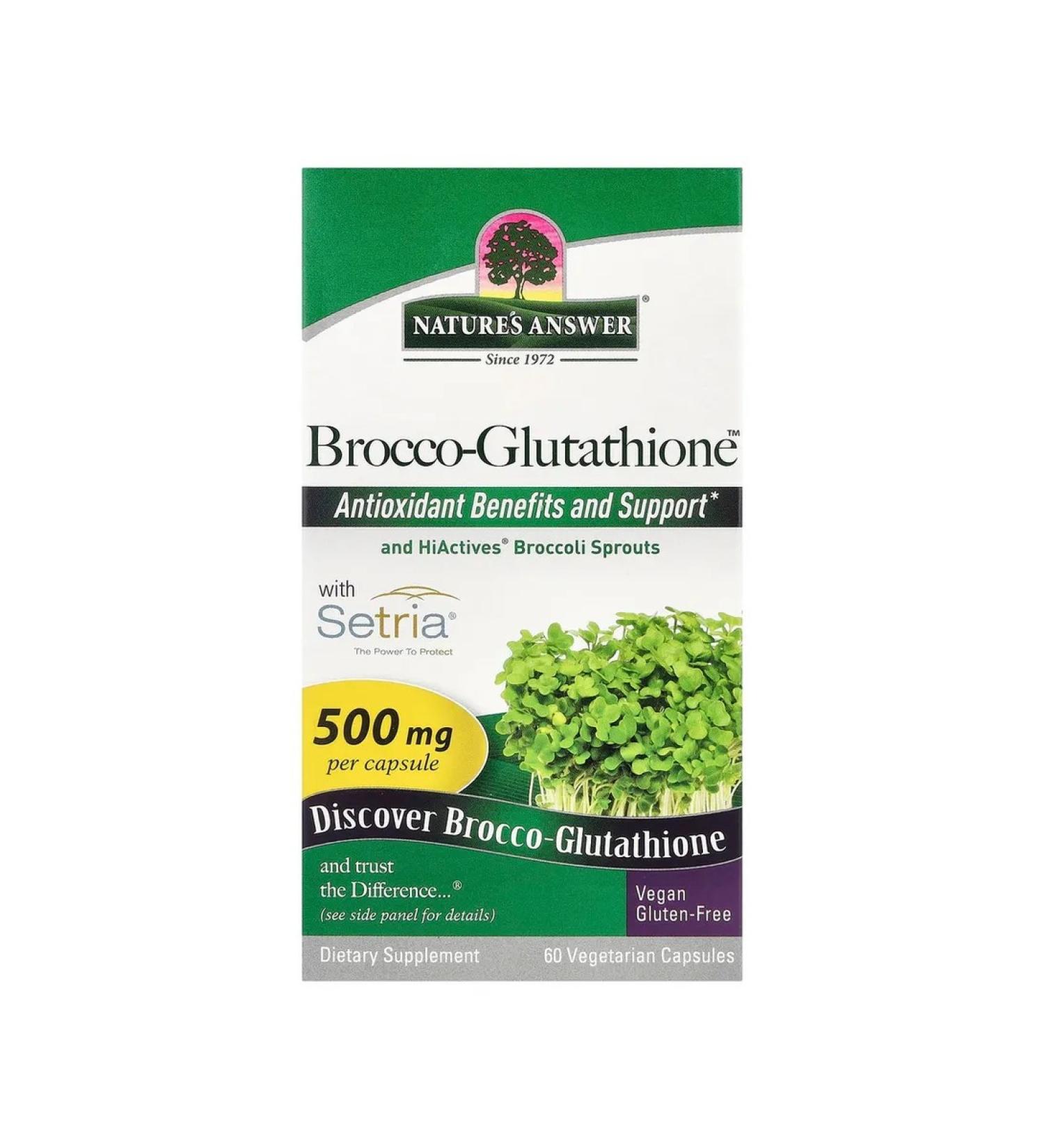 Nature's Answer Remedy with broccoli and glutathione 500 mg 60 capsules - Buy Online on GoSupps.com