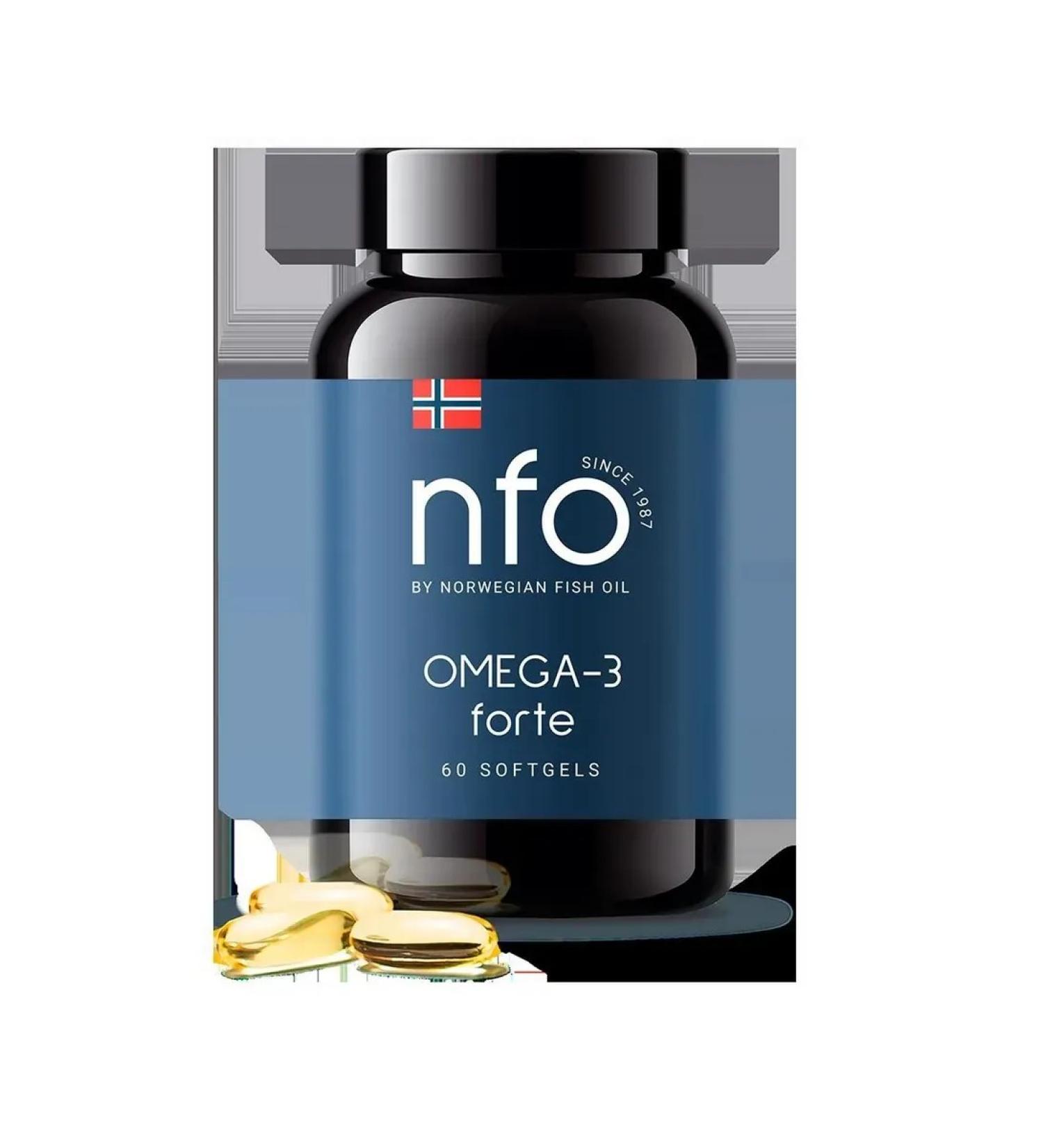 NFO Norwegian Fish Oil Omega-3 Fort 60 capsules - Buy Online on GoSupps.com