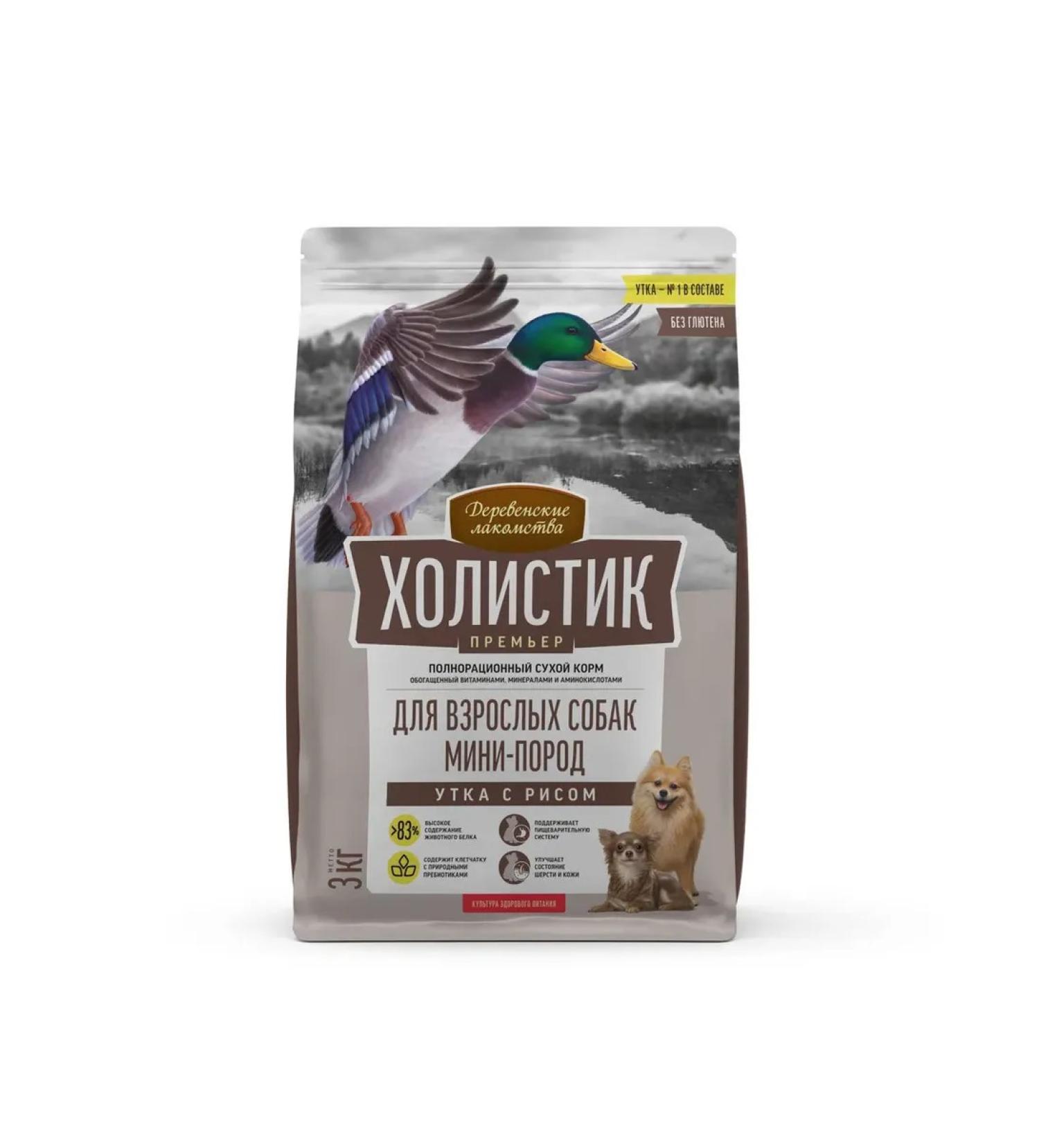 Country delicacies Dry food for dogs mini-rock with duck and rice 3kg