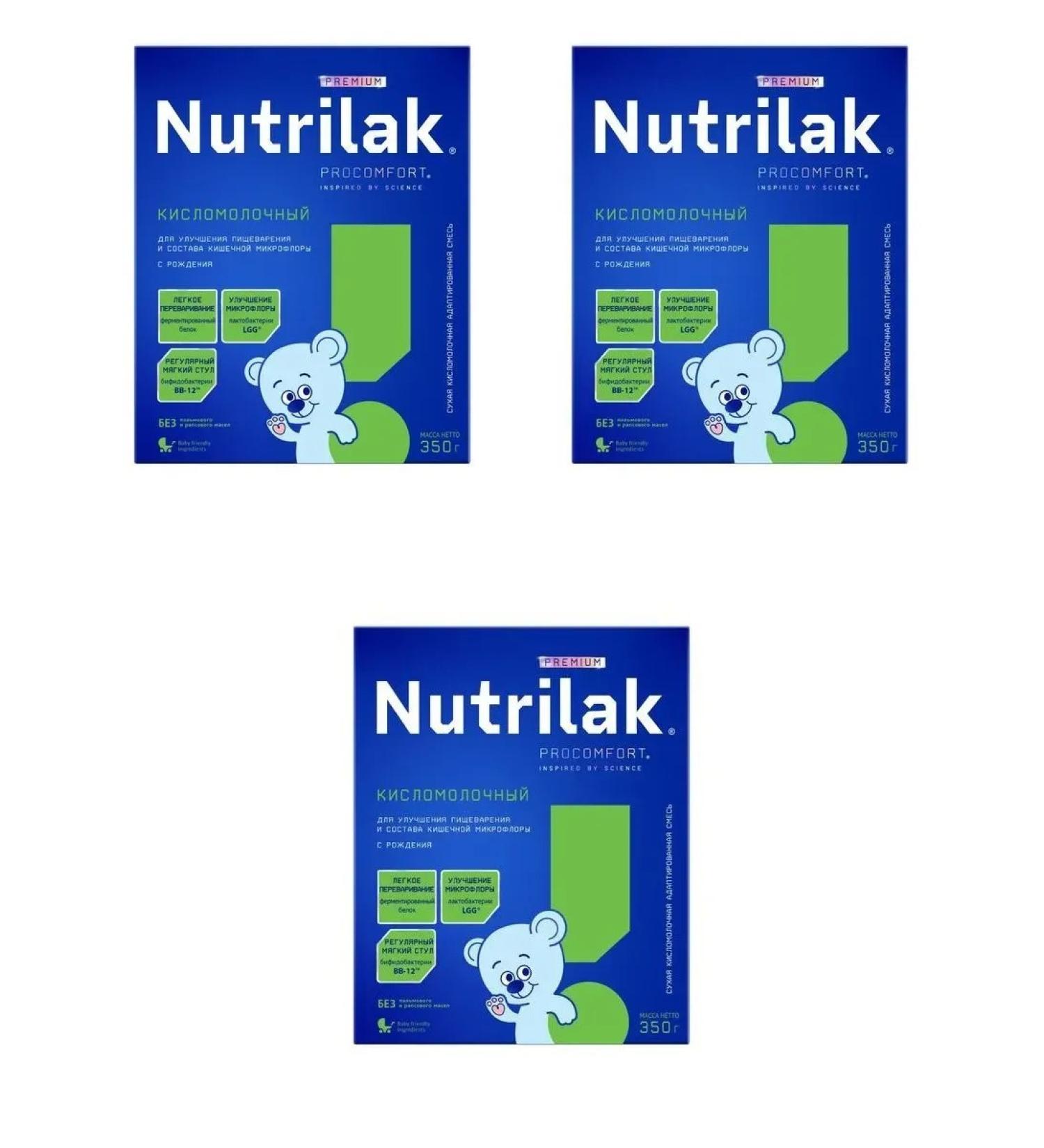 Nutrilak Premium sour -milk mixture dry adapter 350 3 pcs - Buy Online on GoSupps.com