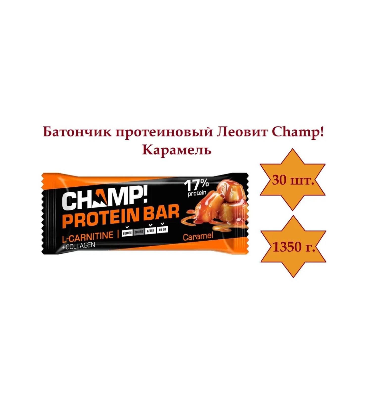 LEOVIT Batoner protein champ! Caramel 30 pcs - Buy Online on GoSupps.com