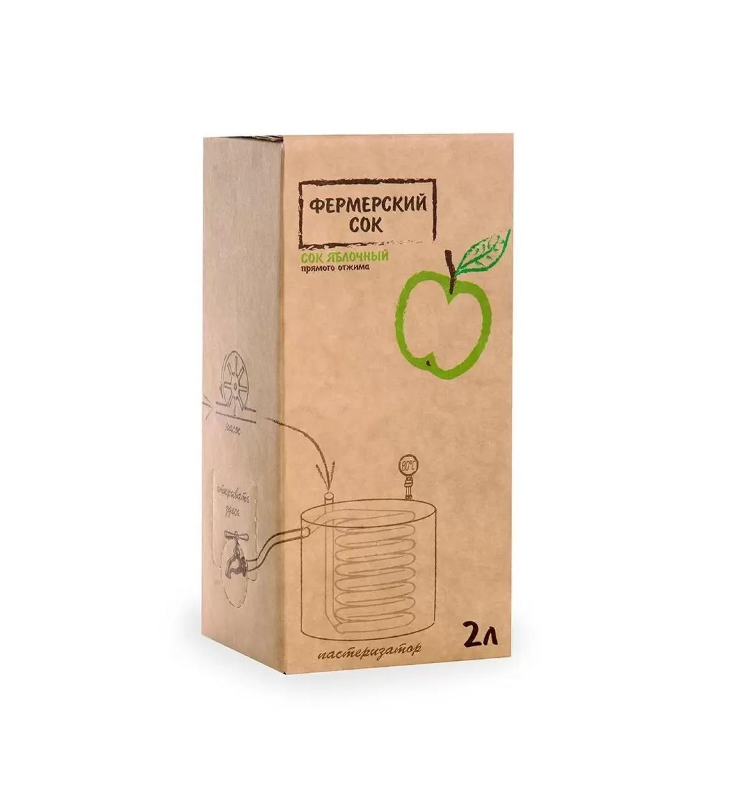 Farm juice Direct spin apple juice from Yaroslav Zvyagin 2 l - Buy Online on GoSupps.com