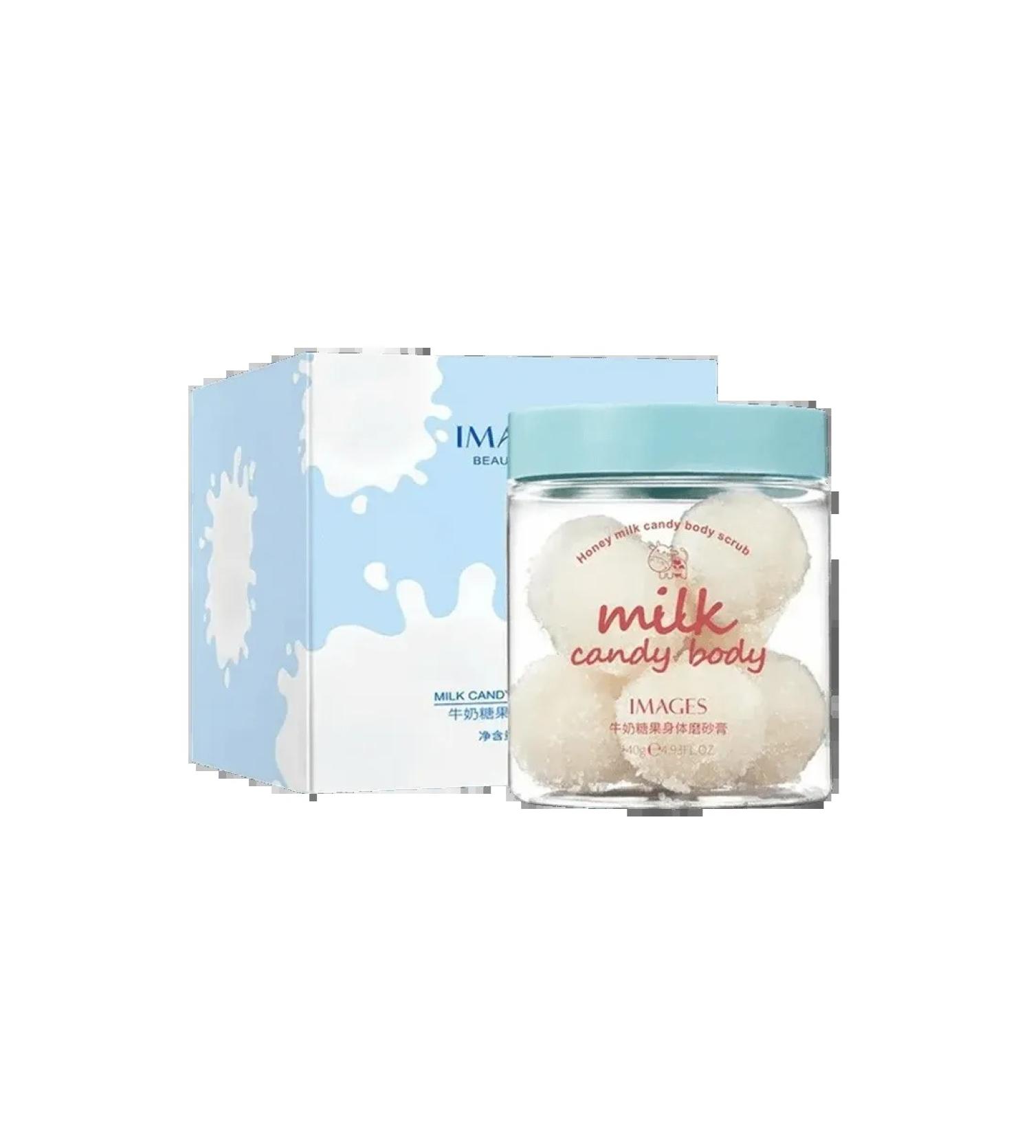 Raymend sugar body scrub Images Milk Candy Body Scrub with emergency