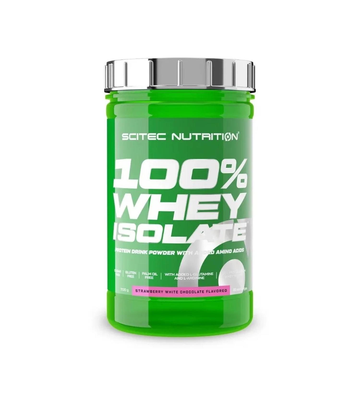 Scitec Nutrition Protein 100% Whey Isolaate 700 grams of strawberries with white chocolate