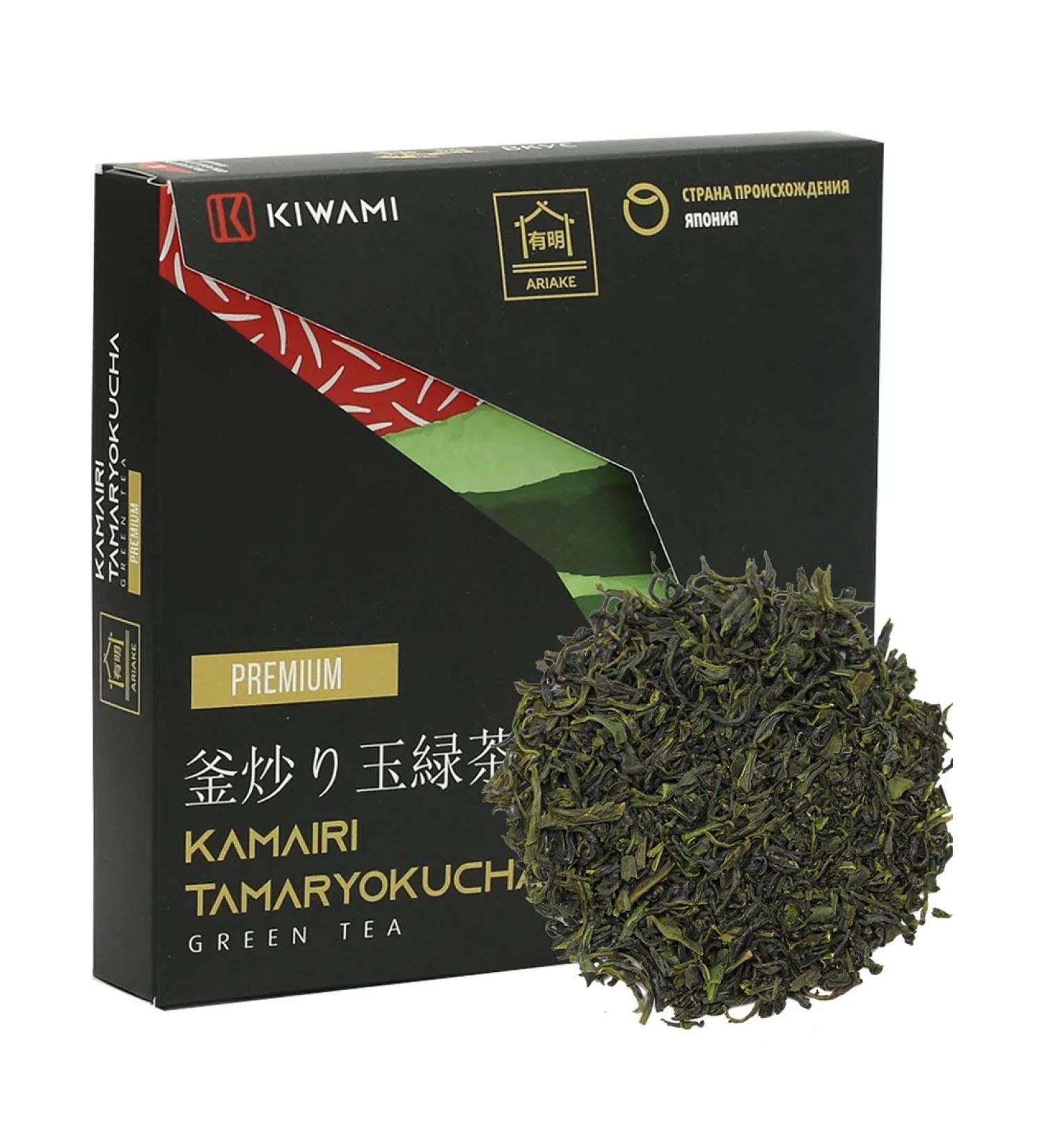 KIWAMI Japanese green tea Kamairi Tamarekuch Premium 100 gr.