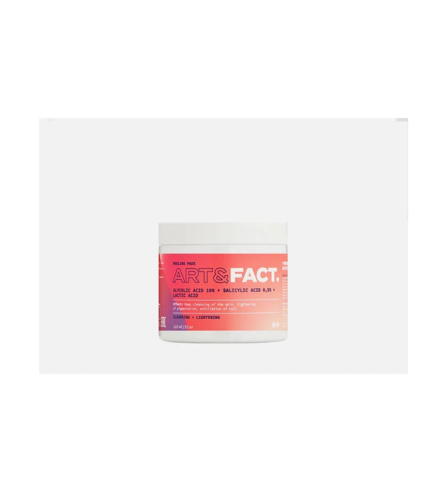 ART & FACT Cleansing and brightening acid peeling padds for the face of Glyco - Buy Online on GoSupps.com