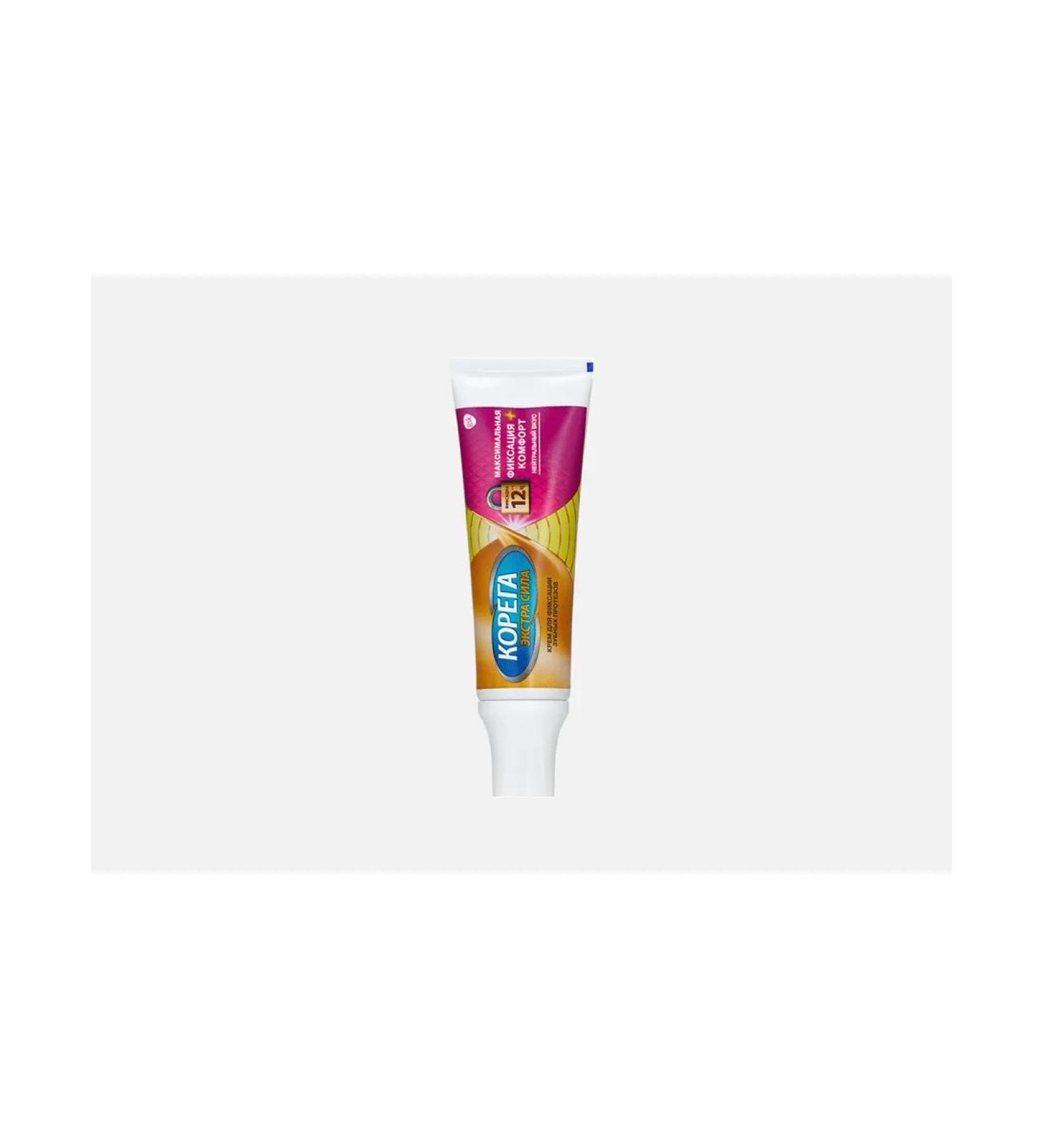 Korega cream for fixing dentures maximum fixation + - Buy Online on GoSupps.com