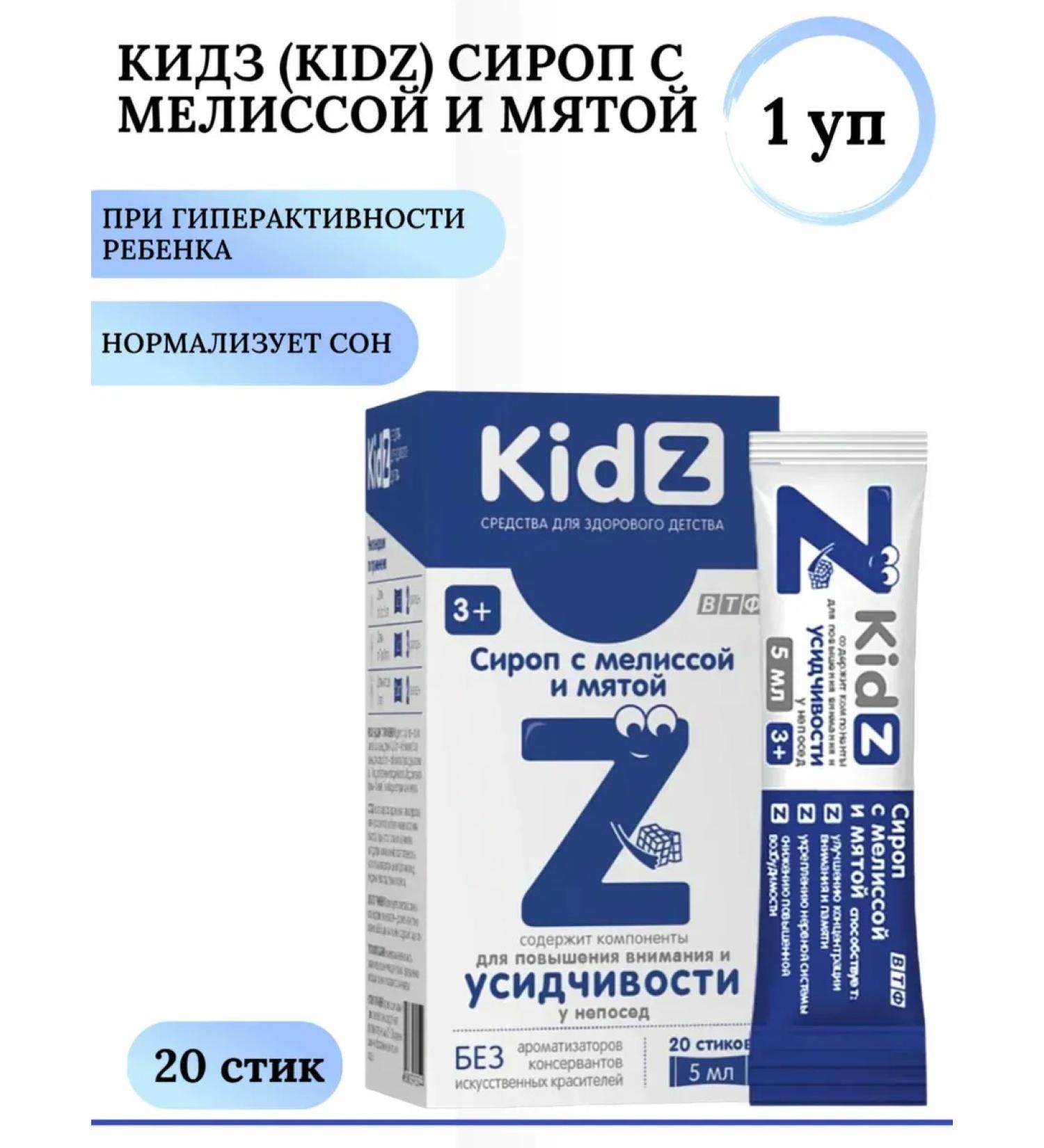 VTF LLC KIDZ (KIDZ) Syrup with lemon balm and mint soothing 1 pcs