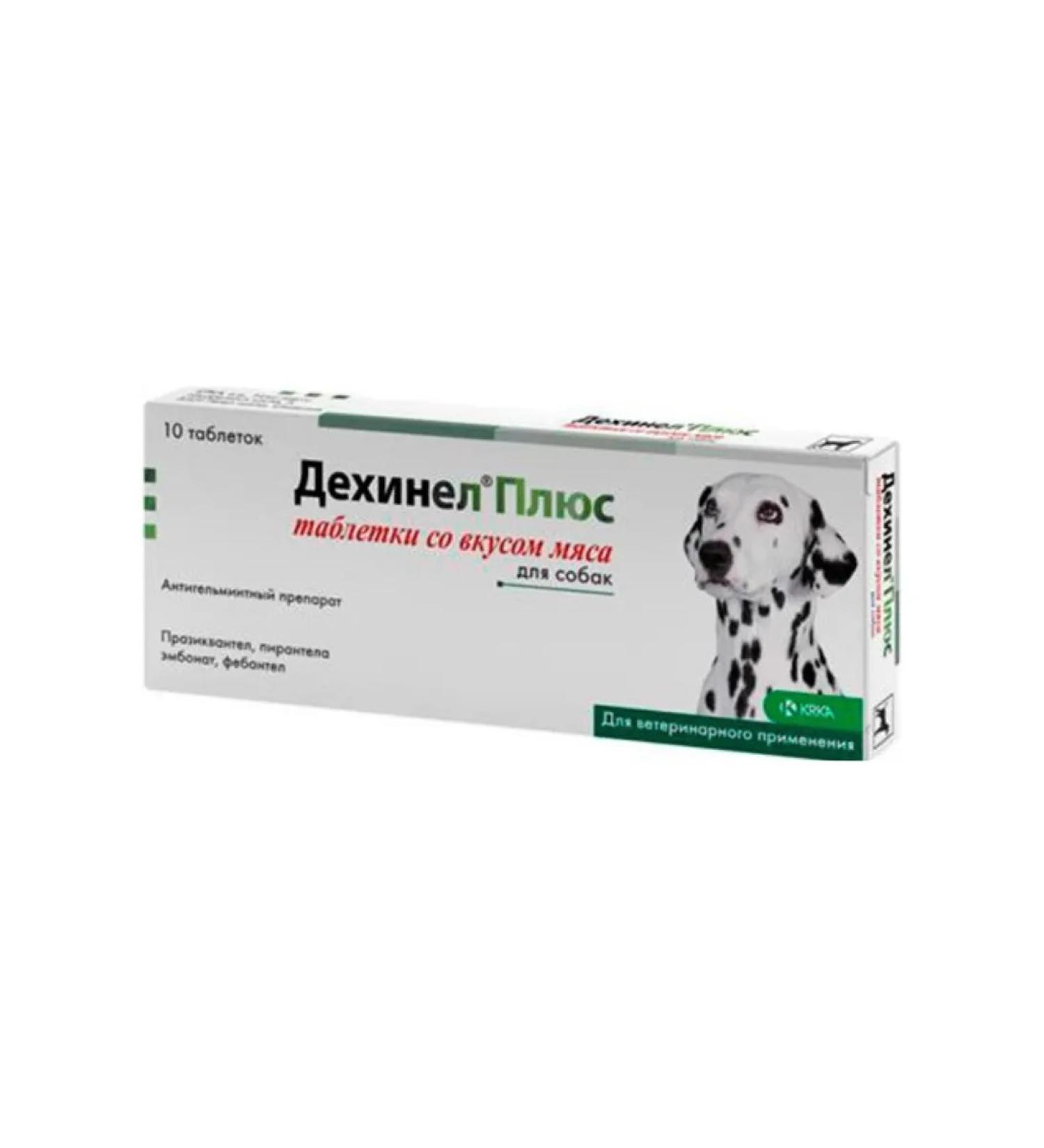 KRKA Dechinel plus dog tablets 10 pcs