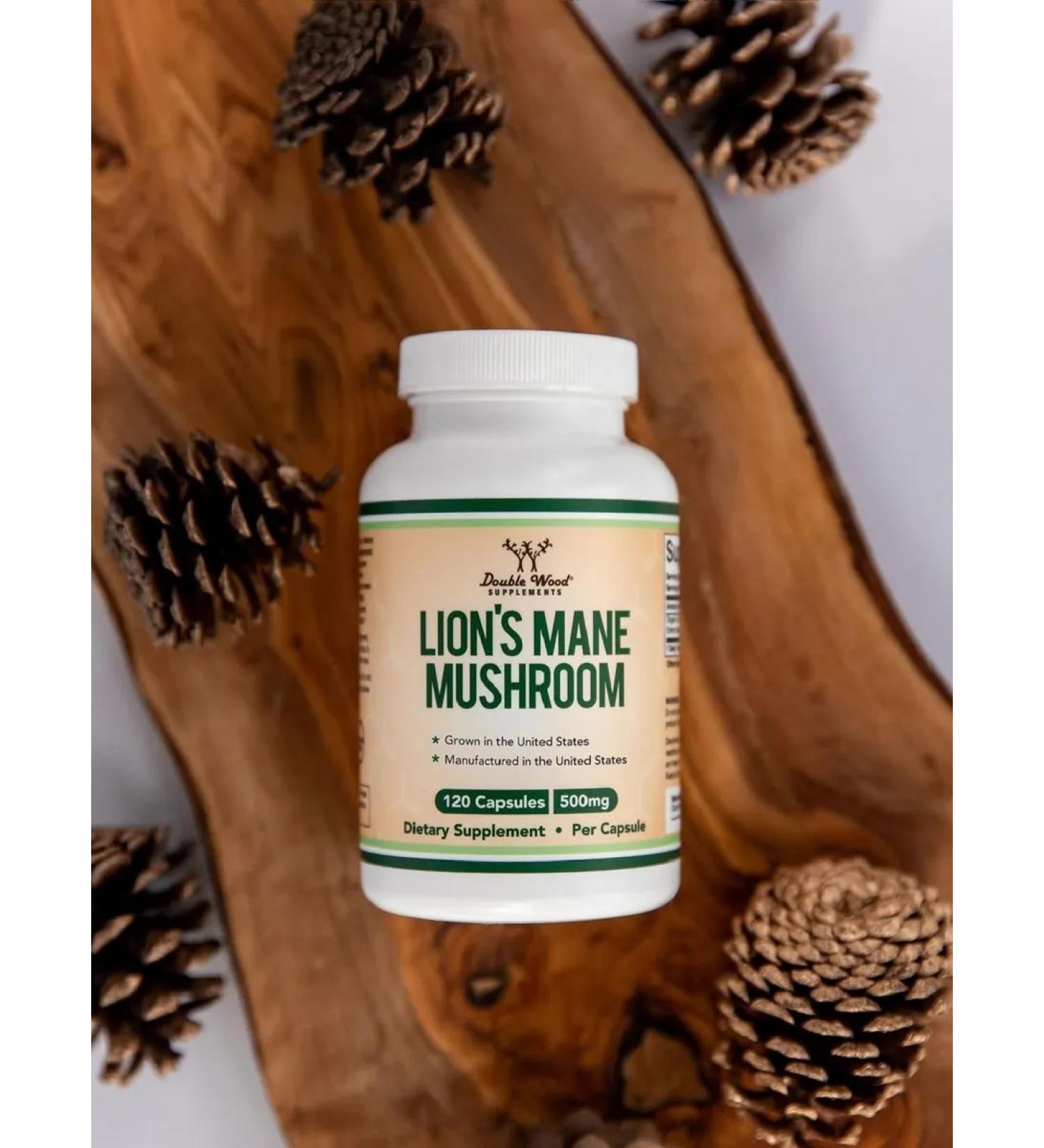 Double Wood Supplements Ezhovik creped 500 mg 120 capsules - Buy Online on GoSupps.com