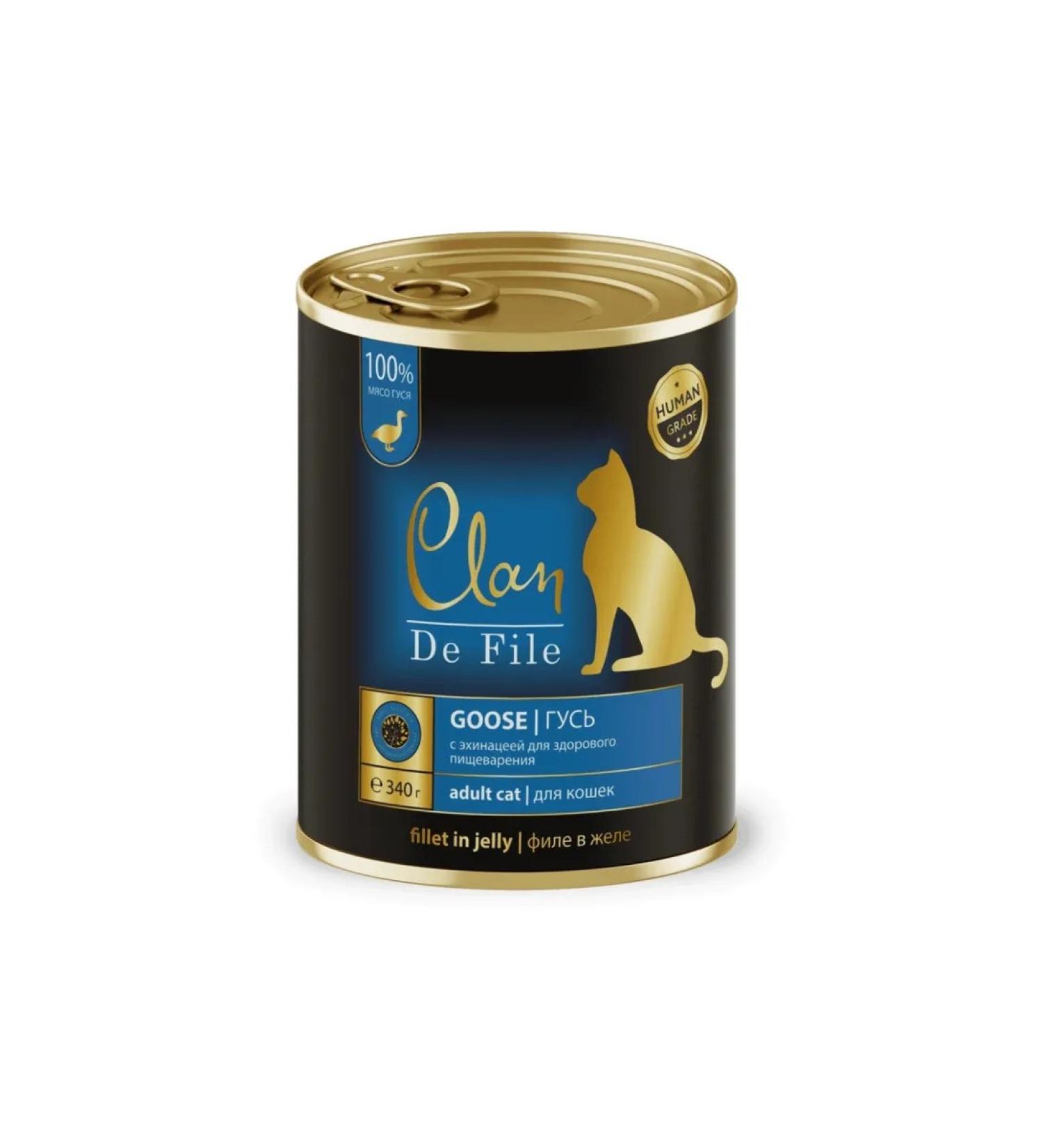 CLAN DE FILE Canned food for cats with gussy 340 g